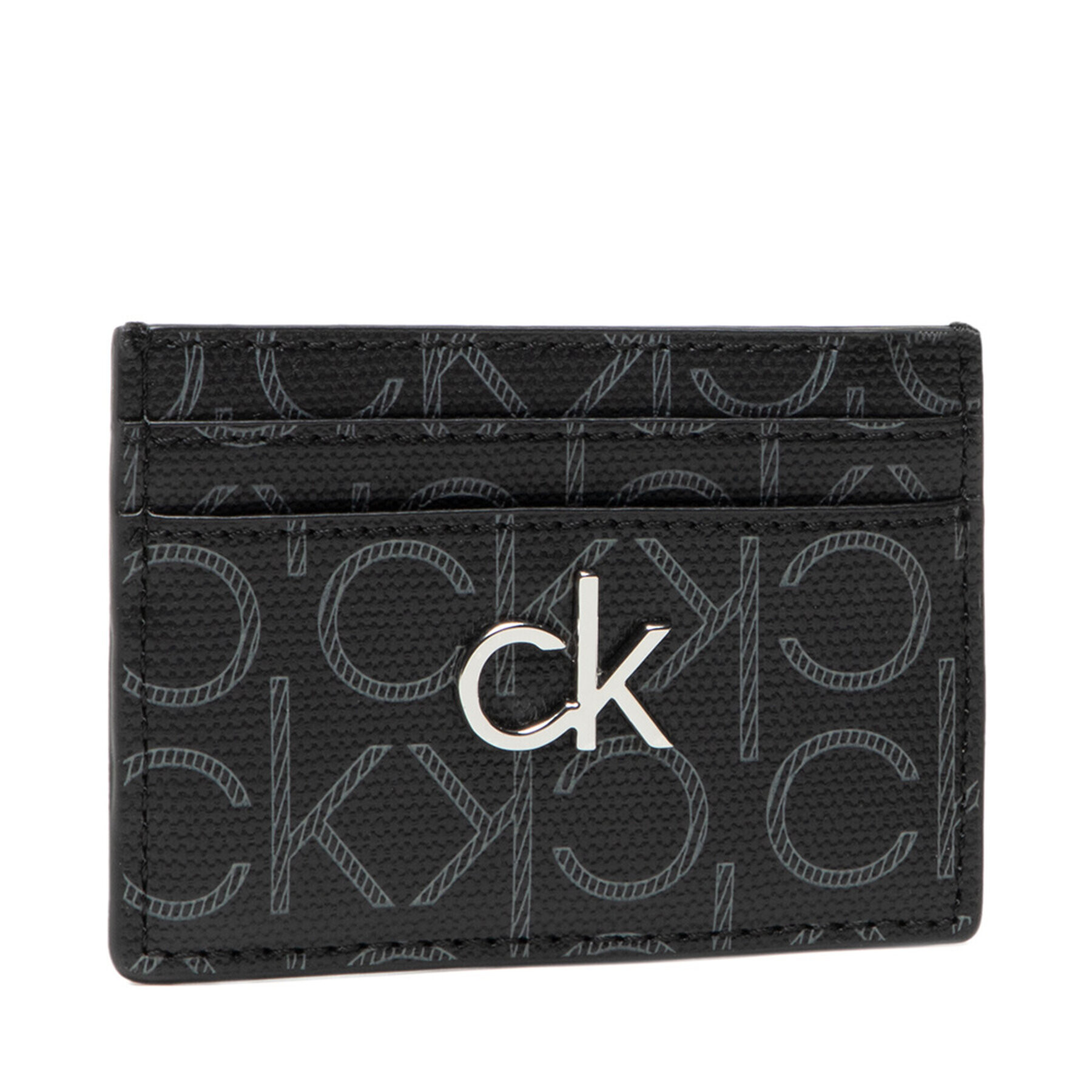 Calvin Klein Калъф за кредитни карти Cardholder Monogram K60K6083300 Черен - Pepit.bg