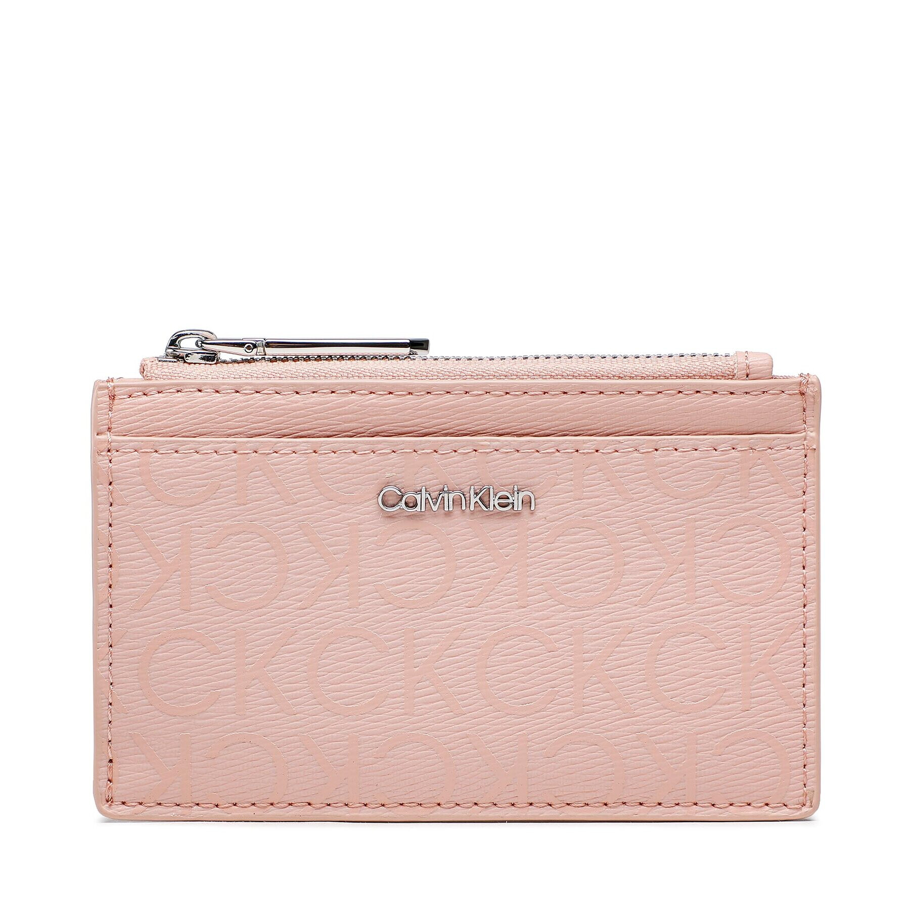 Calvin Klein Калъф за кредитни карти Ck Must Cardholder Lg Epi Mono K60K610660 Розов - Pepit.bg