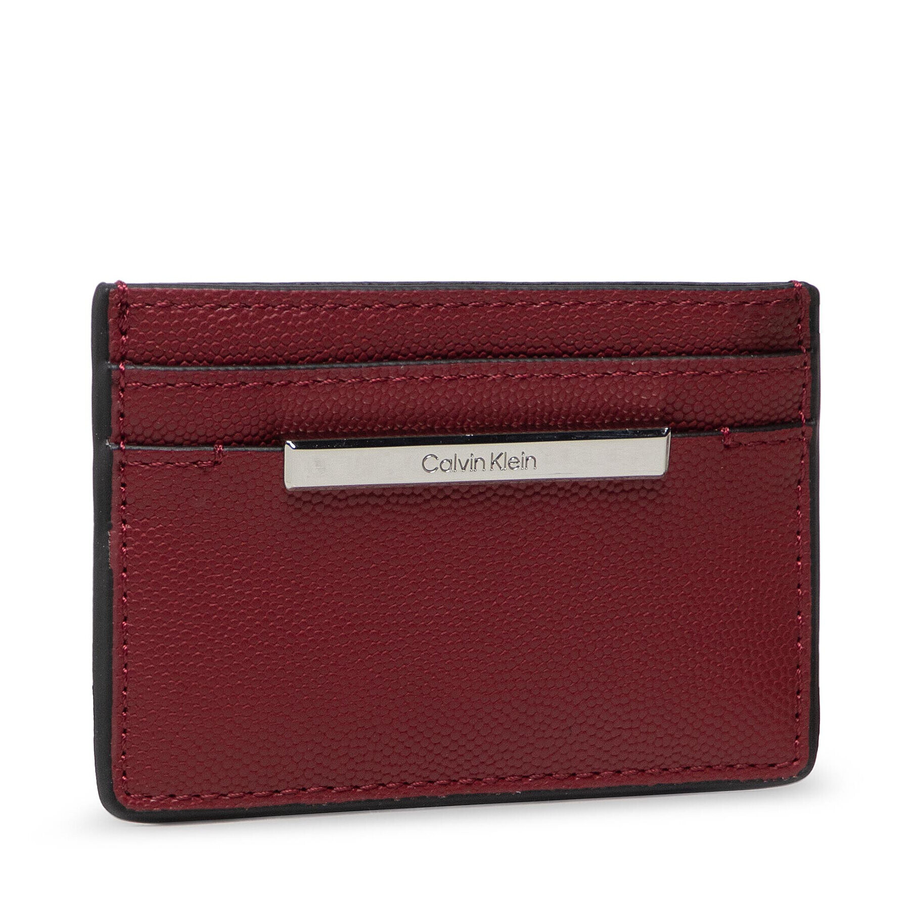 Calvin Klein Калъф за кредитни карти Focused Cardholder Kaviar K60K608609 Бордо - Pepit.bg