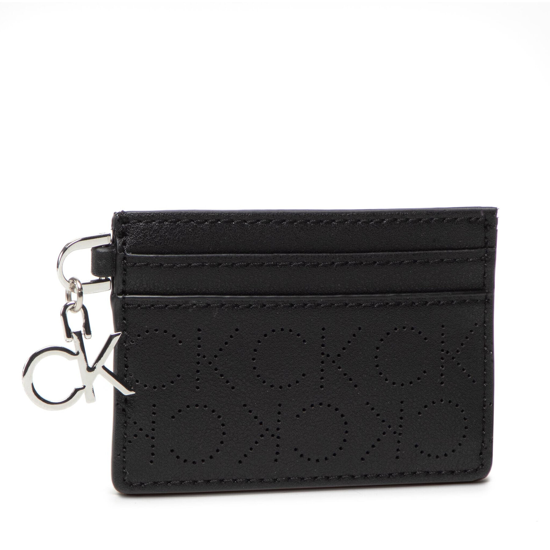 Calvin Klein Калъф за кредитни карти Re-Lock Cardholder W/Charm Perf K60K609491 Черен - Pepit.bg