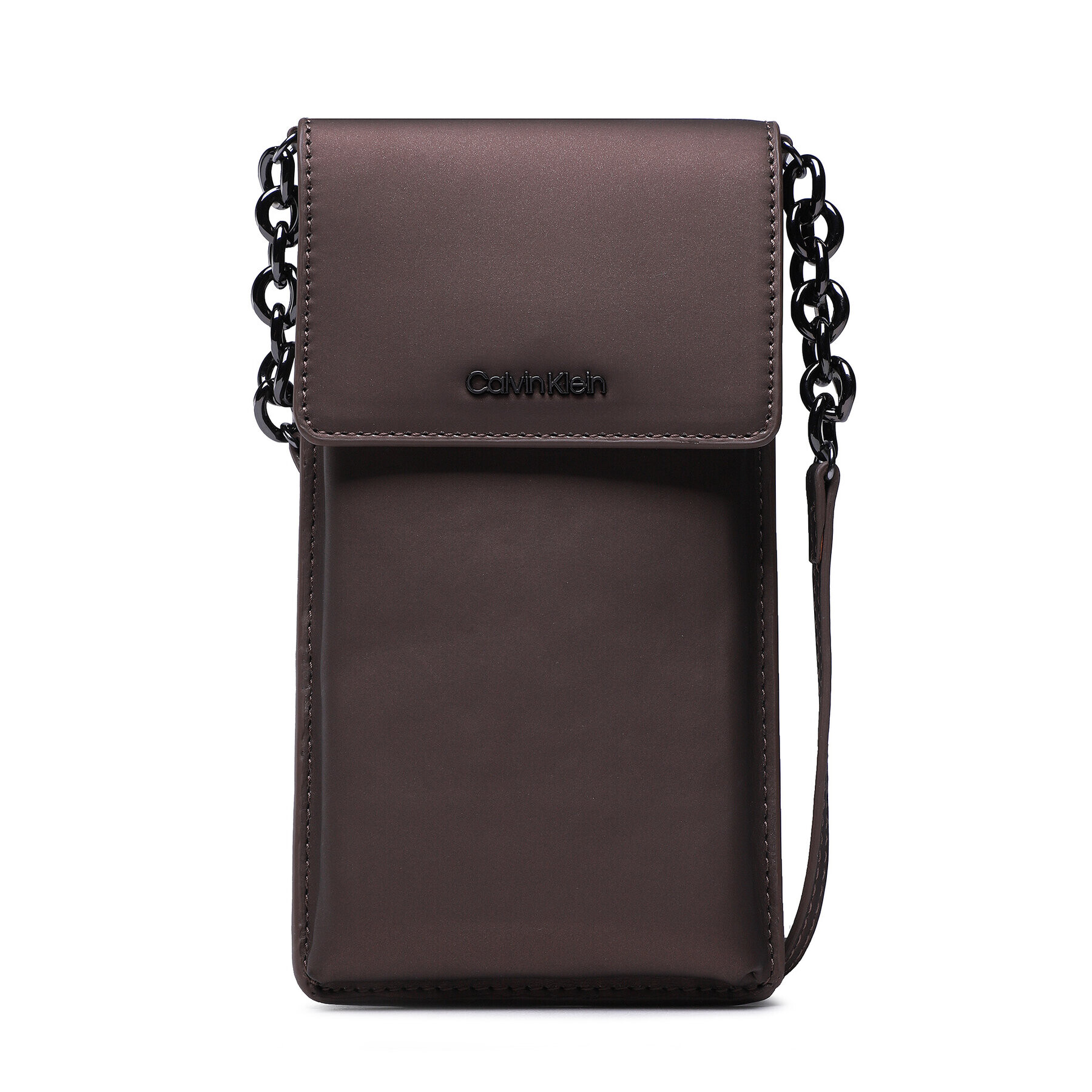 Calvin Klein Калъф за телефон Ck Must Phone Pouch Rubberized K60K610230 Кафяв - Pepit.bg