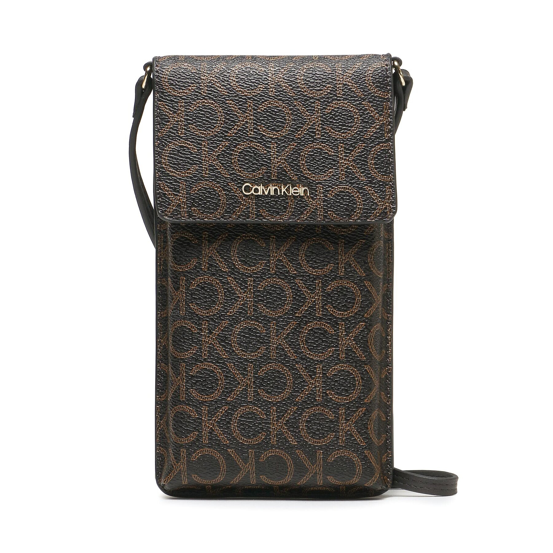 Calvin Klein Калъф за телефон Ck Must Phone Pouch Xbody-Mono K60K611323 Кафяв - Pepit.bg