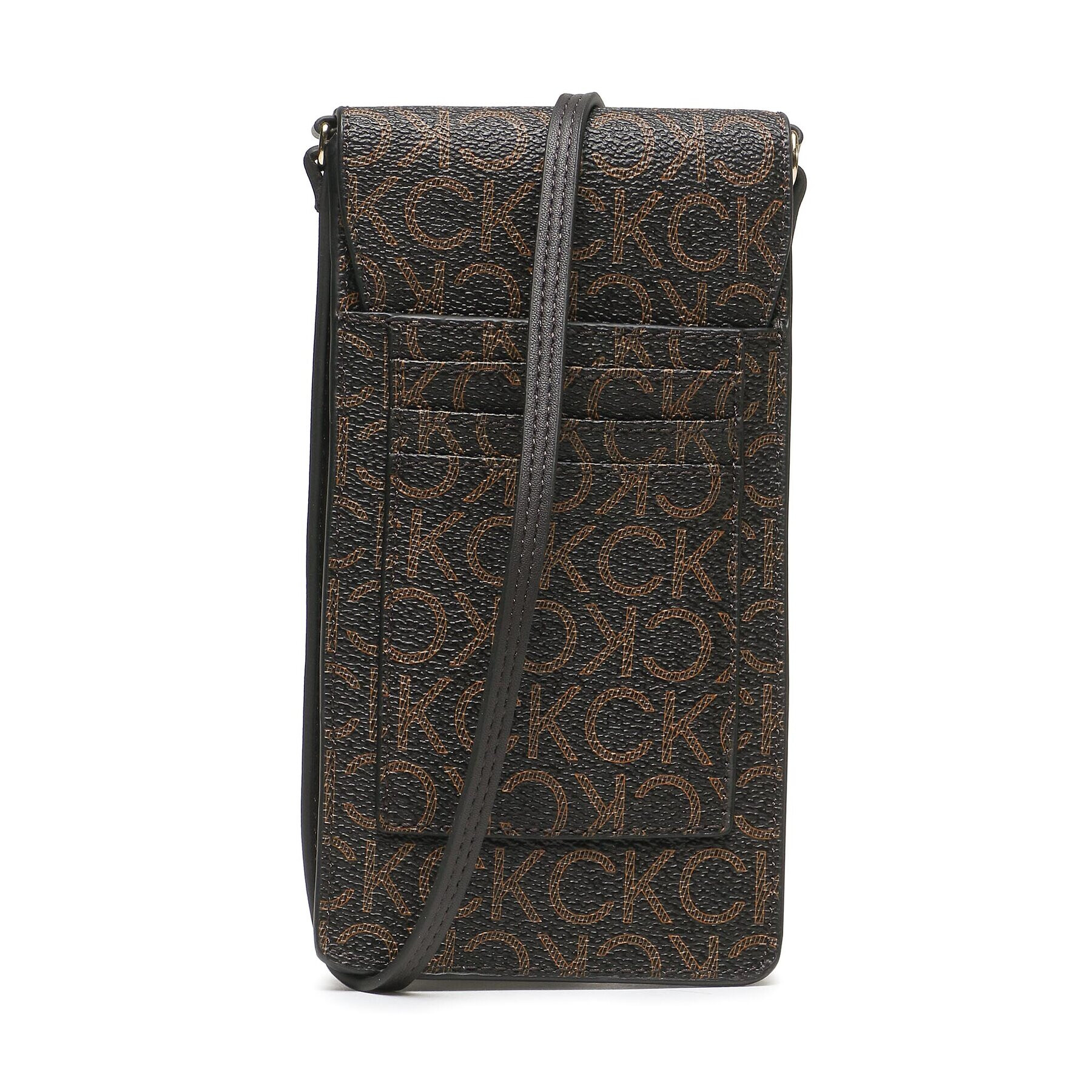 Calvin Klein Калъф за телефон Ck Must Phone Pouch Xbody-Mono K60K611323 Кафяв - Pepit.bg