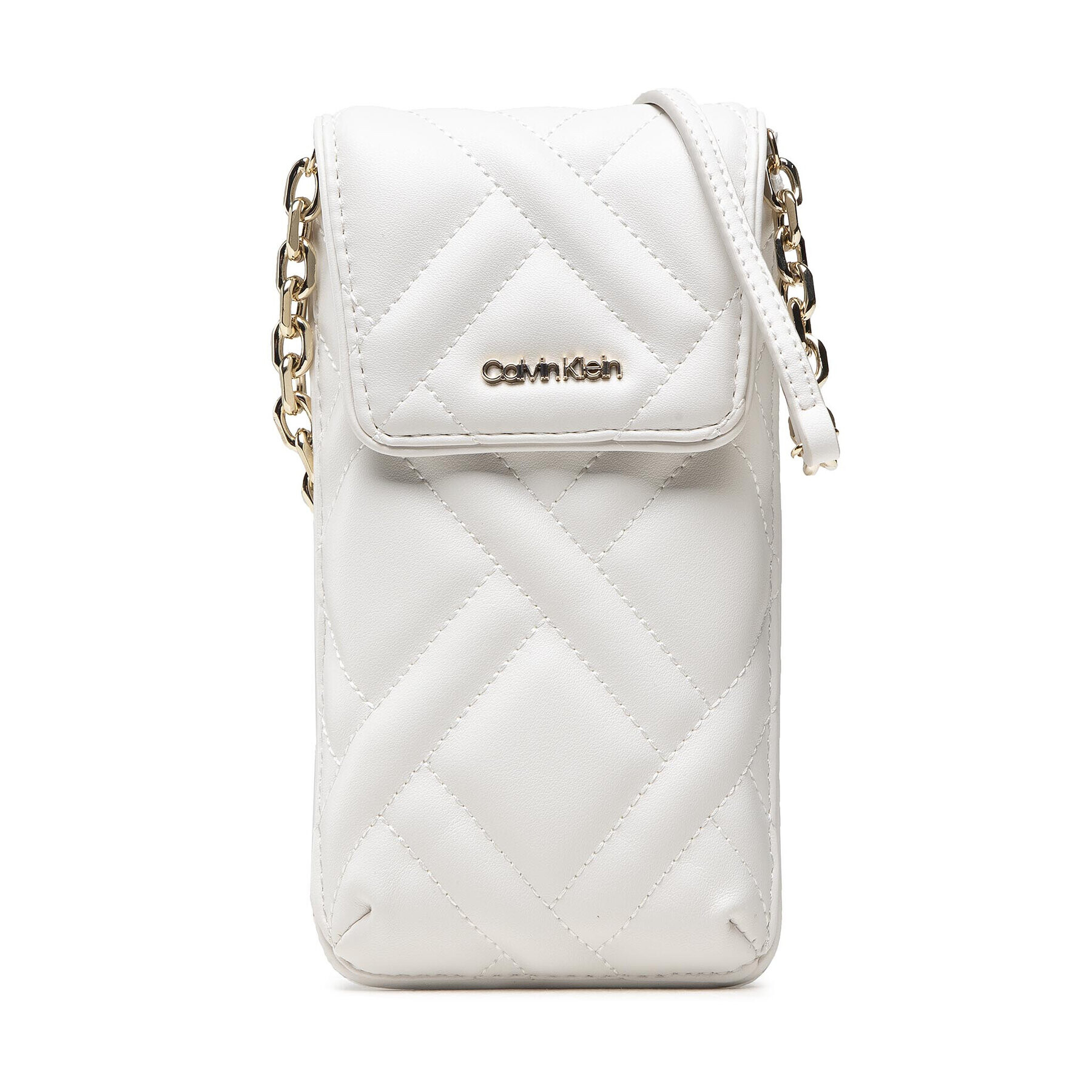 Calvin Klein Калъф за телефон Ck Quilt Phone Pouch Xbody K60K608466 Бял - Pepit.bg