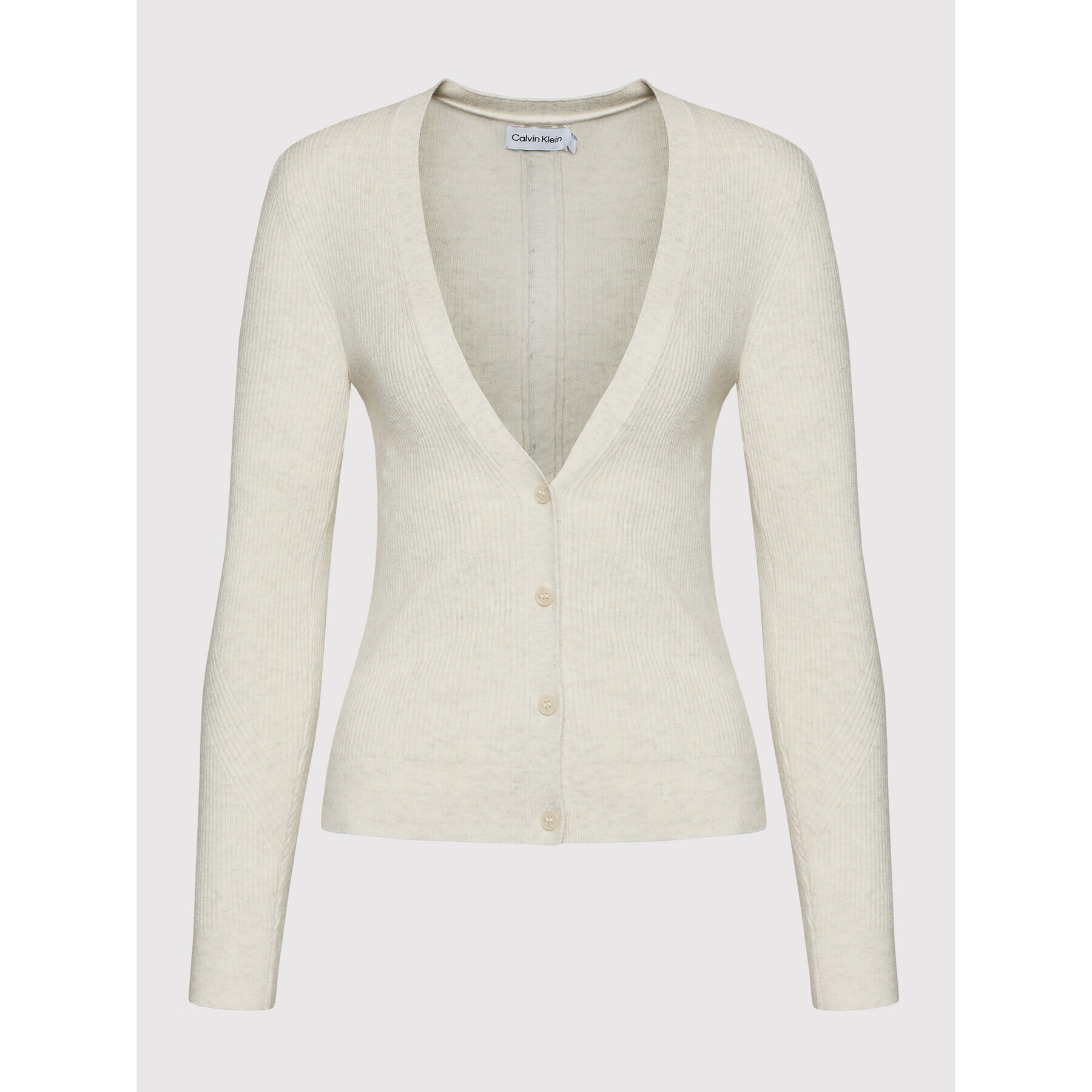 Calvin Klein Кардиган Essential K20K203479 Бежов Regular Fit - Pepit.bg