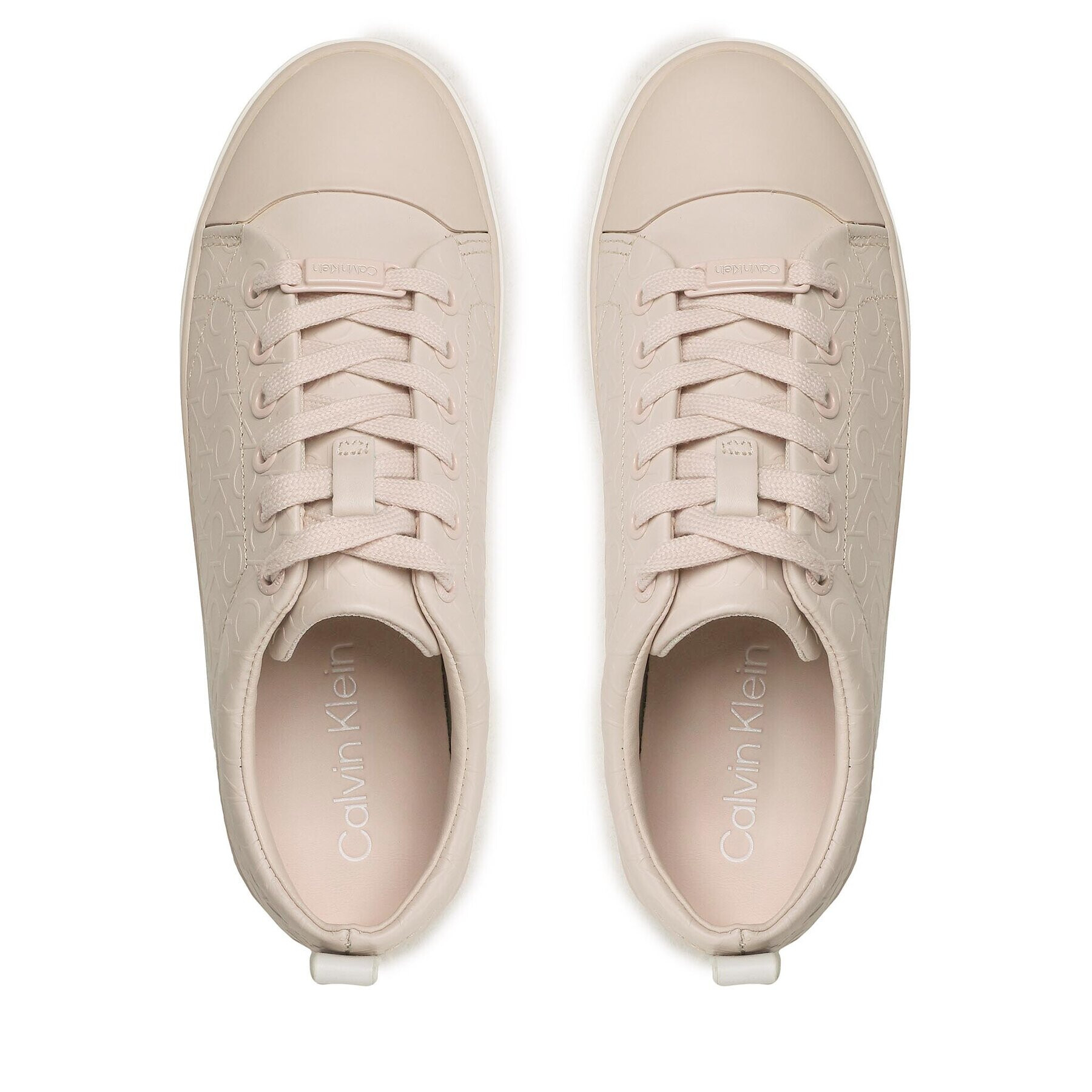 Calvin Klein Кецове Low Prof Vulc Lace Up HW0HW01412 Бежов - Pepit.bg