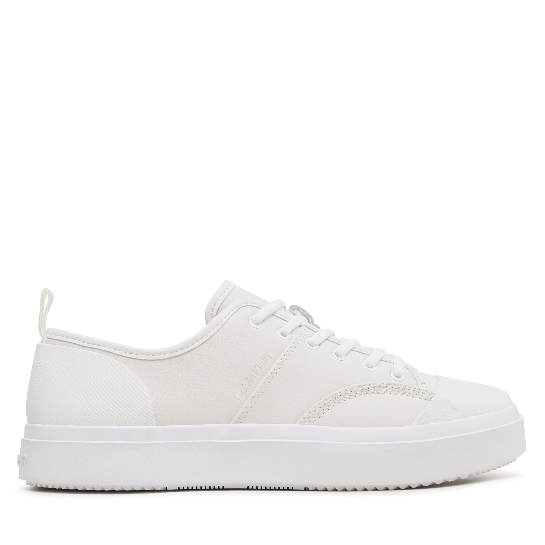 Calvin Klein Кецове Low Top Lace Up Lth HM0HM01045 Бял - Pepit.bg