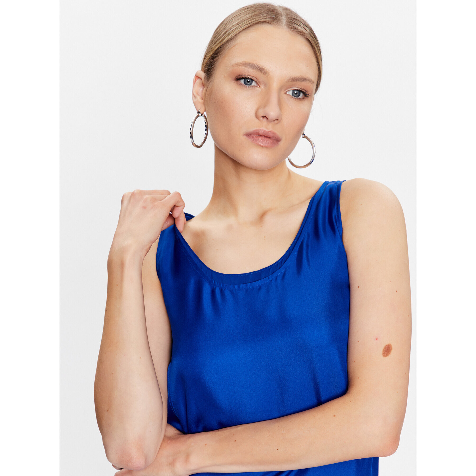 Calvin Klein Коктейлна рокля K20K205630 Син Regular Fit - Pepit.bg