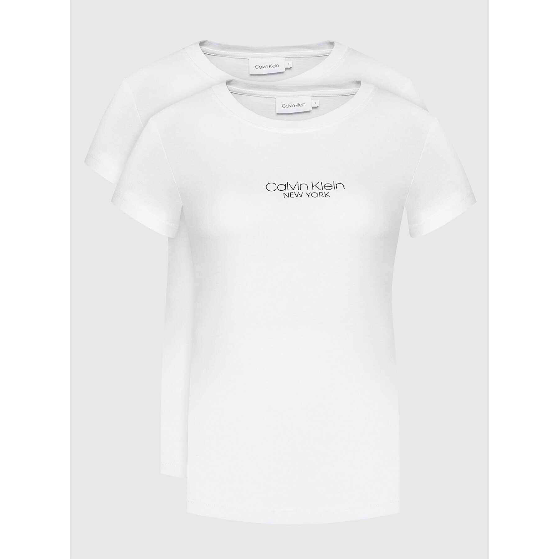 Calvin Klein Комплект 2 тишъртки 2 Pack K20K203294 Бял Slim Fit - Pepit.bg