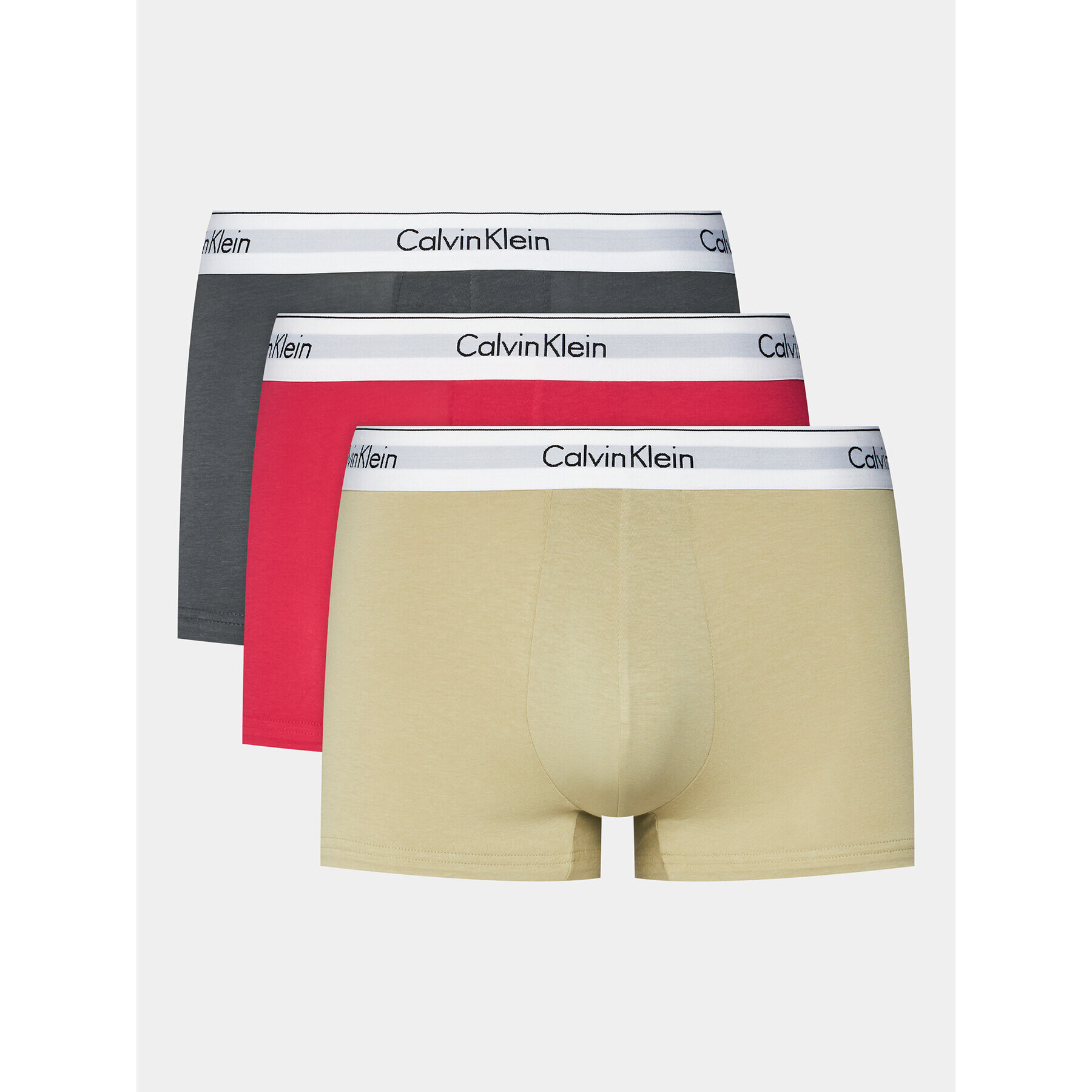 Calvin Klein Комплект 3 чифта боксерки Trunk 3Pk 000NB2380A Цветен - Pepit.bg