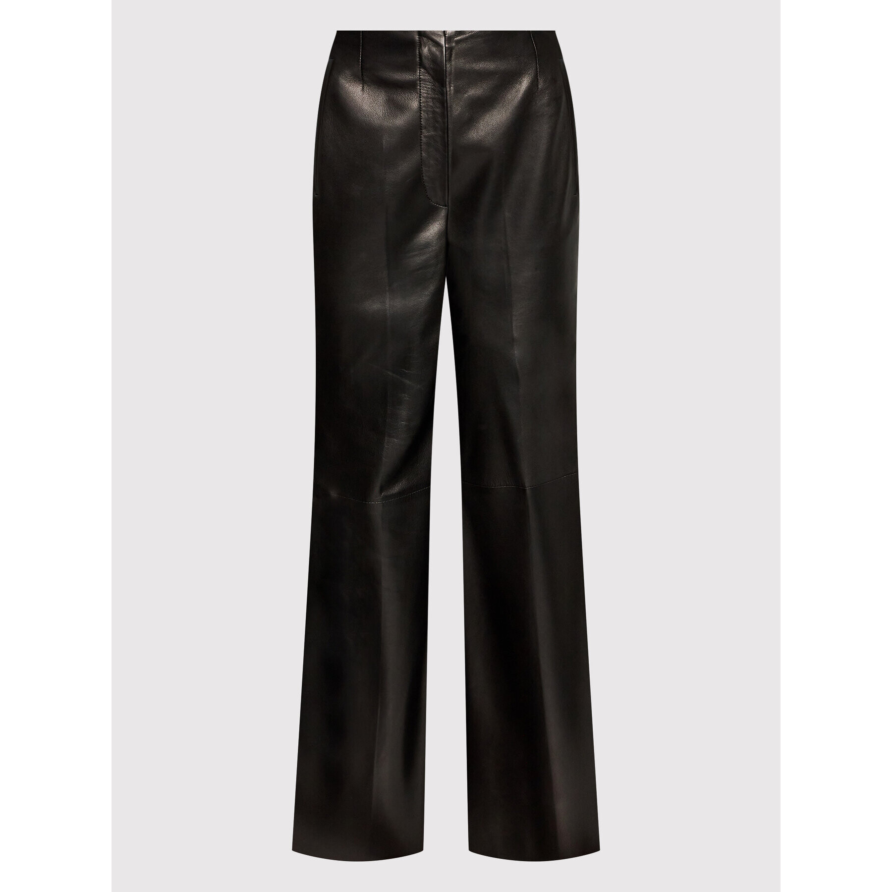 Calvin Klein Кожени панталони K20K204169 Черен Regular Fit - Pepit.bg