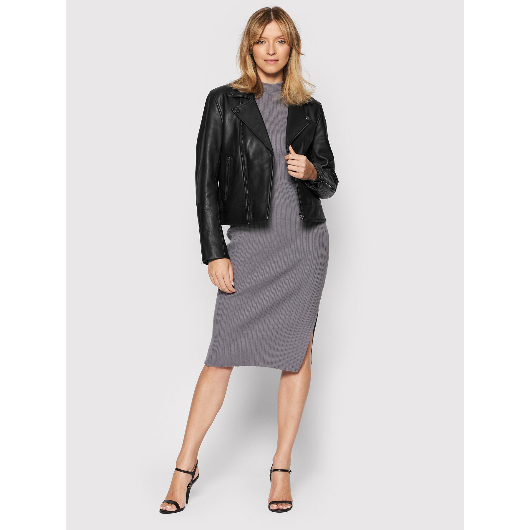 Calvin Klein Кожено яке Essential K20K203606 Черен Regular Fit - Pepit.bg