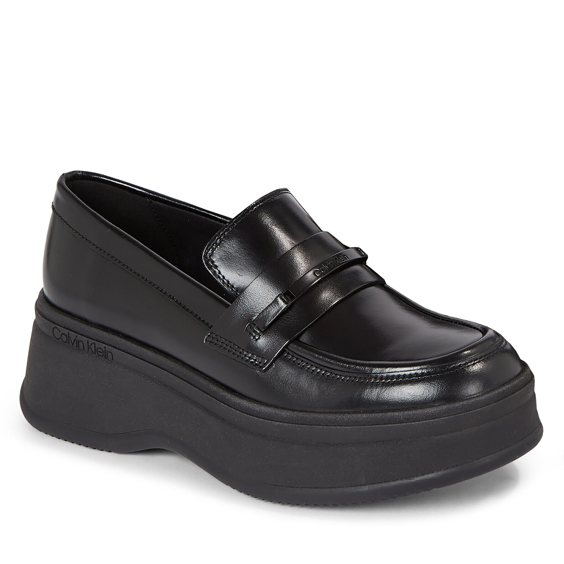 Calvin Klein лоуфъри с дебела подметка Pitched Loafer W/Hw HW0HW01817 Черен - Pepit.bg