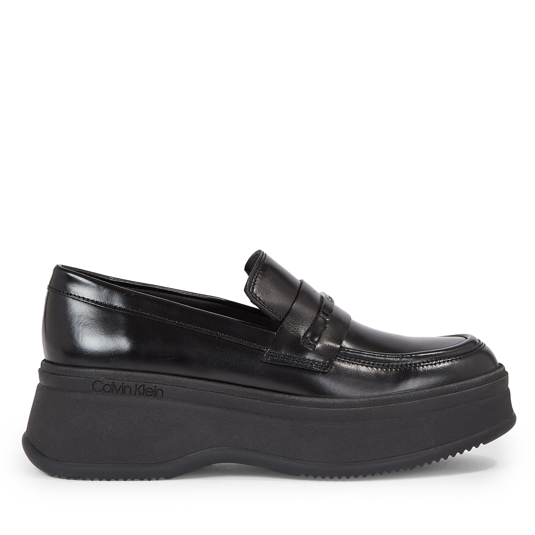 Calvin Klein лоуфъри с дебела подметка Pitched Loafer W/Hw HW0HW01817 Черен - Pepit.bg