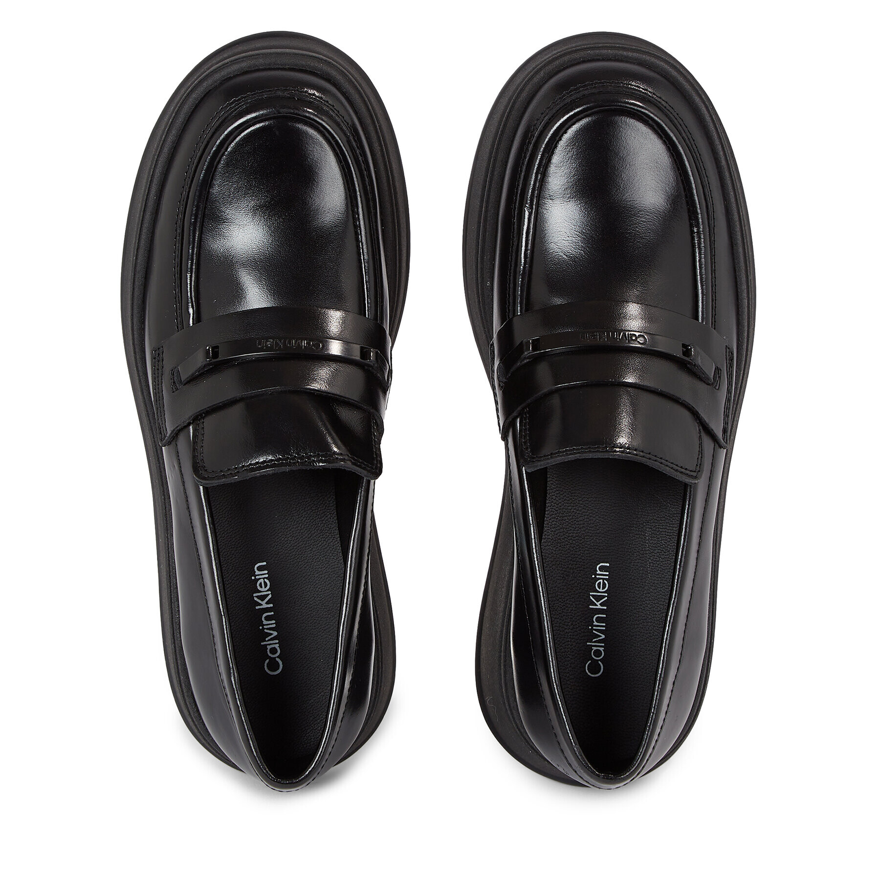 Calvin Klein лоуфъри с дебела подметка Pitched Loafer W/Hw HW0HW01817 Черен - Pepit.bg