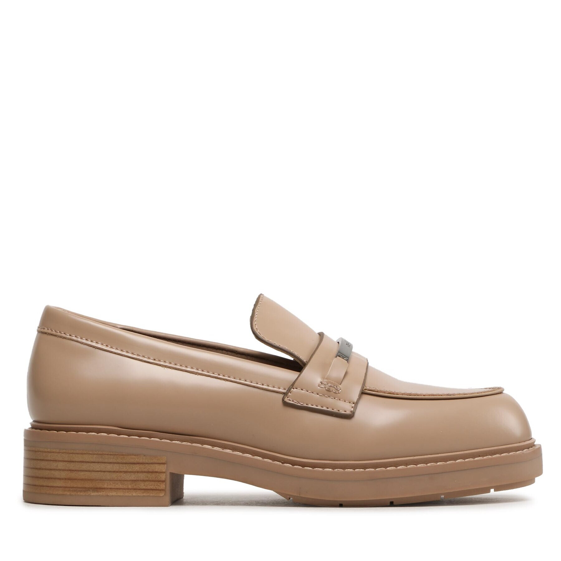 Calvin Klein лоуфъри с дебела подметка Rubber Sole Loafer W/Hw HW0HW01791 Бежов - Pepit.bg