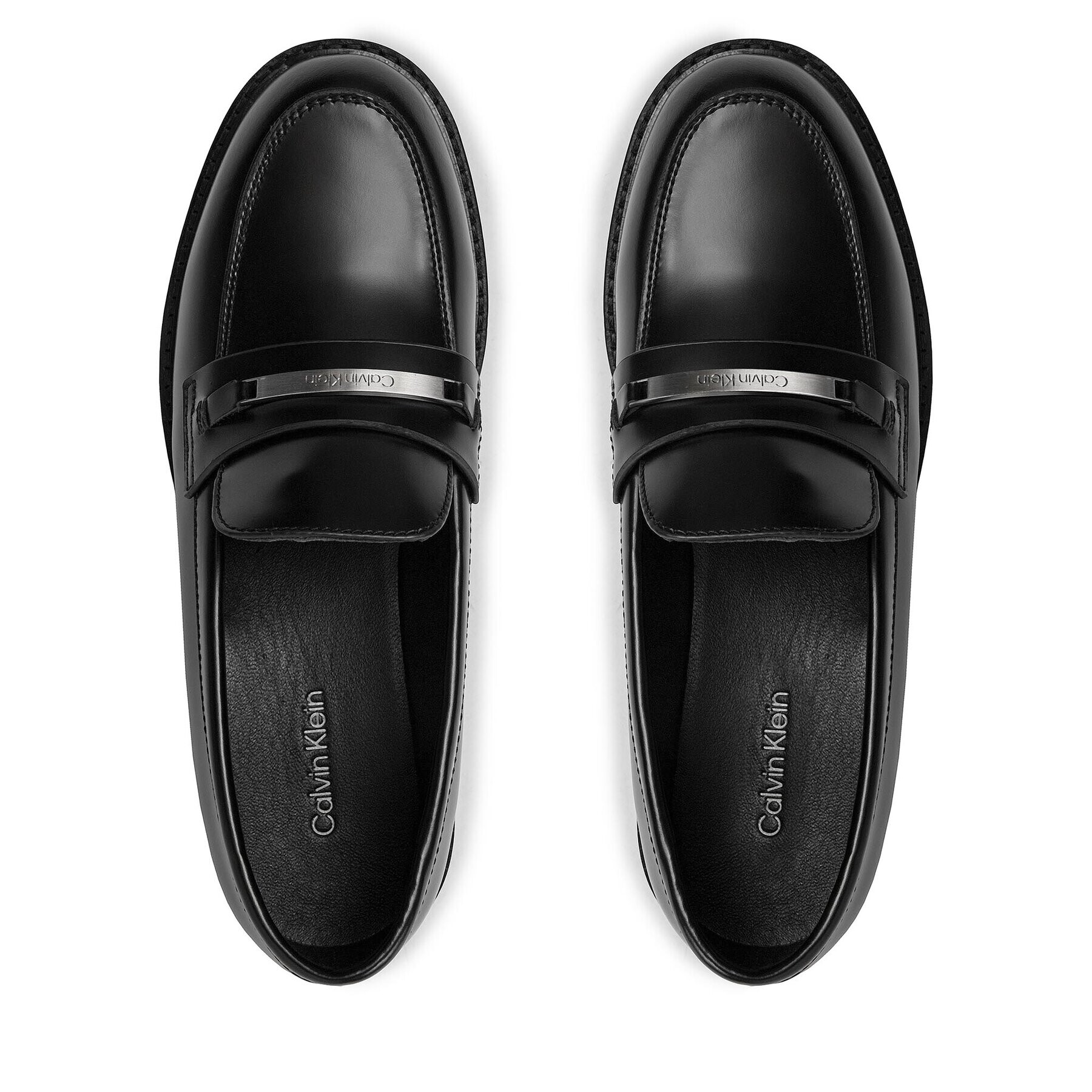 Calvin Klein лоуфъри с дебела подметка Rubber Sole Loafer W/Hw HW0HW02006 Черен - Pepit.bg