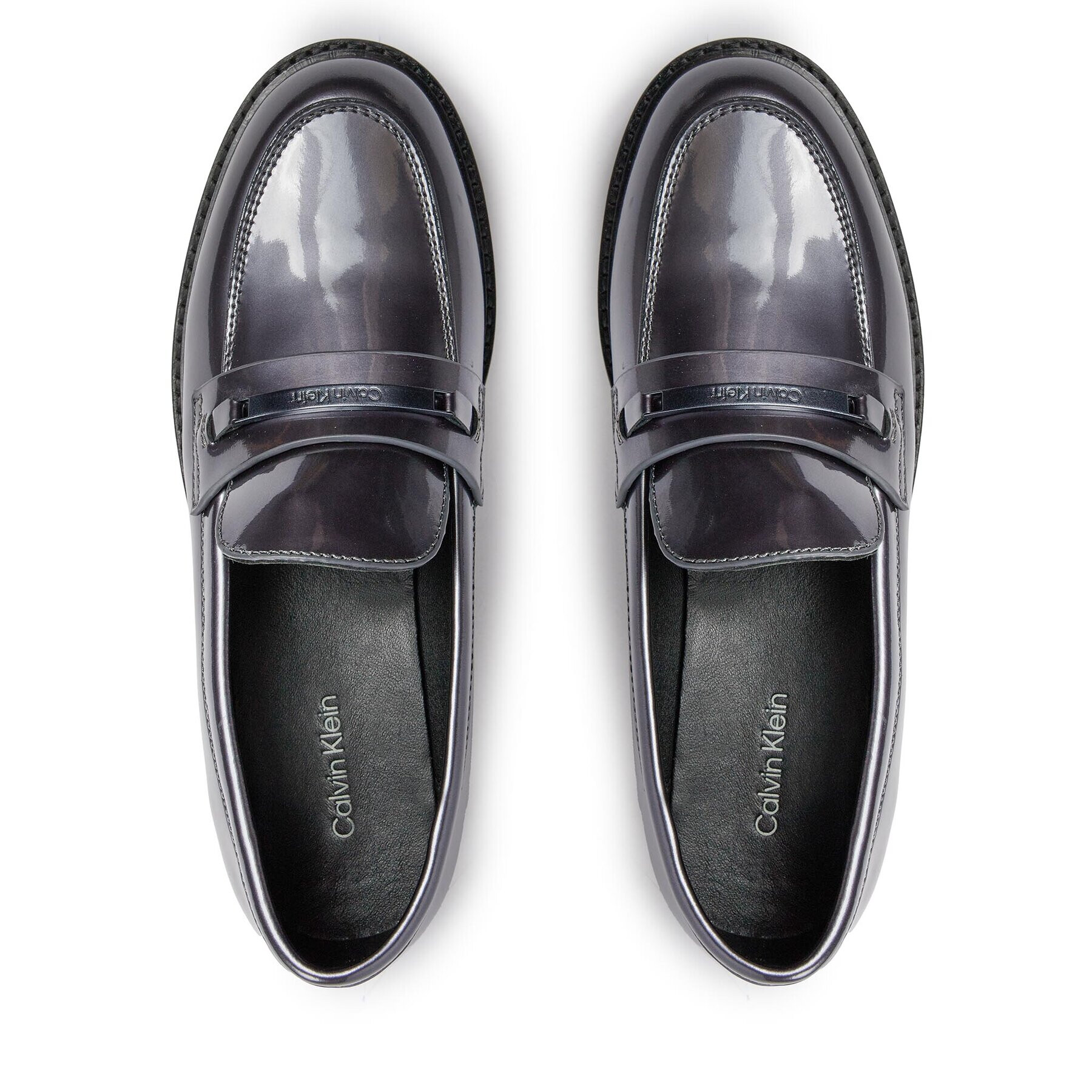 Calvin Klein лоуфъри с дебела подметка Rubber Sole Loafer W/Hw - Pearl HW0HW02002 Черен - Pepit.bg