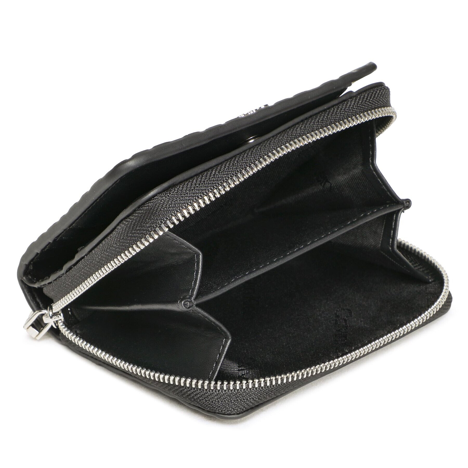 Calvin Klein Малък дамски портфейл Ck Must Z/A Wallet W/F Mid Emboss K60K610251 Черен - Pepit.bg