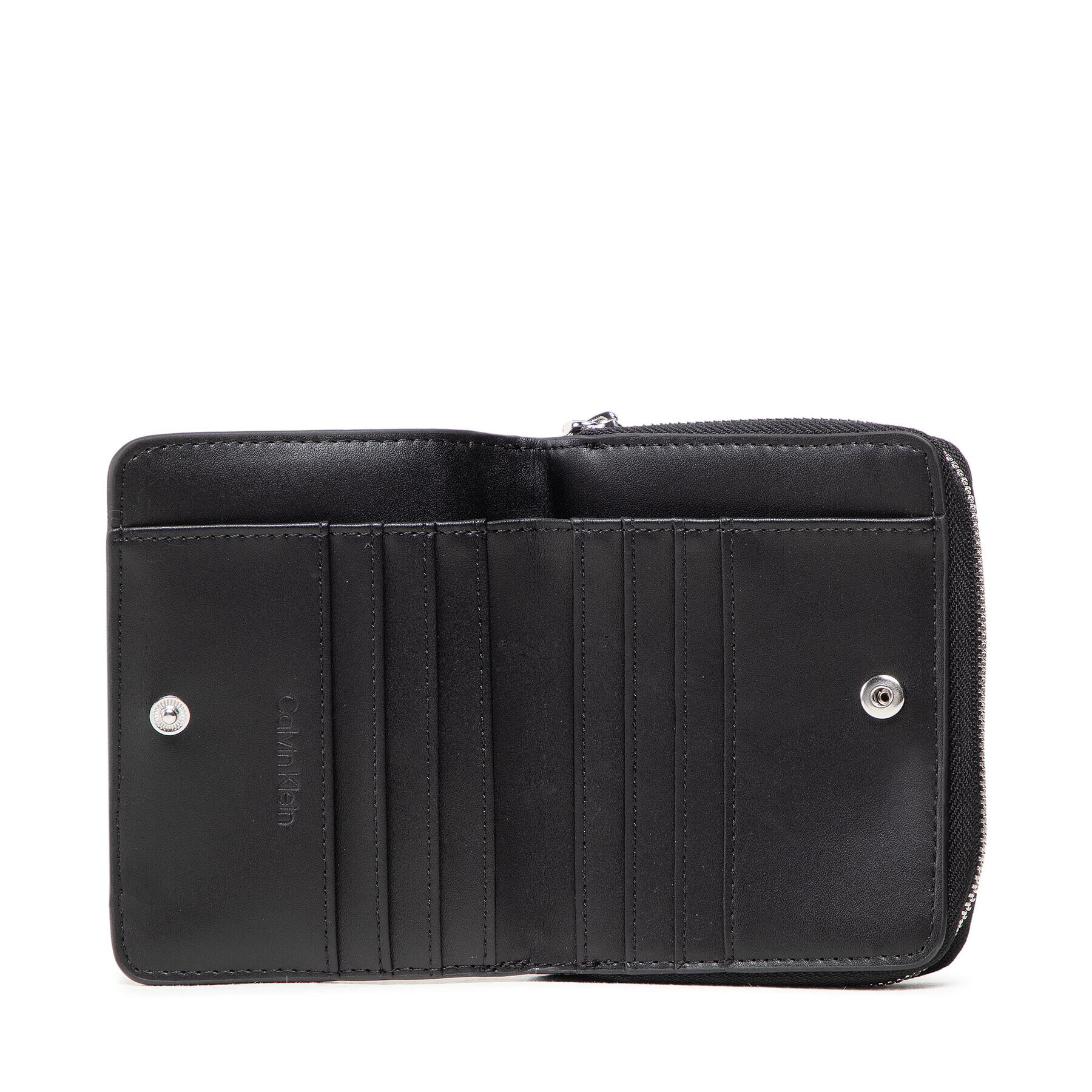 Calvin Klein Малък дамски портфейл Ck Must Z/A Wallt Flap Md Epi Mono K60K609996 Черен - Pepit.bg