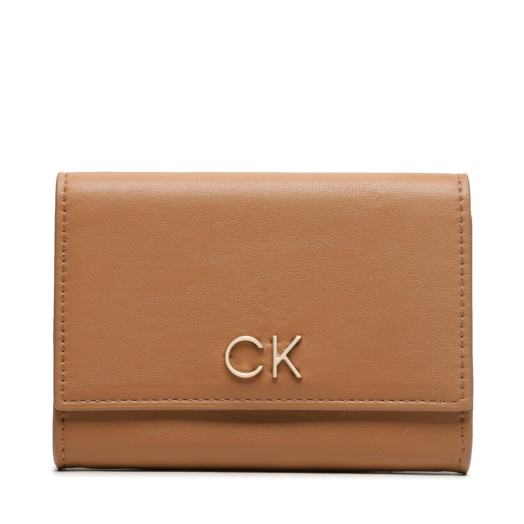 Calvin Klein Малък дамски портфейл Re-Lock Bifold & Cardholder Sm K60K611092 Кафяв - Pepit.bg