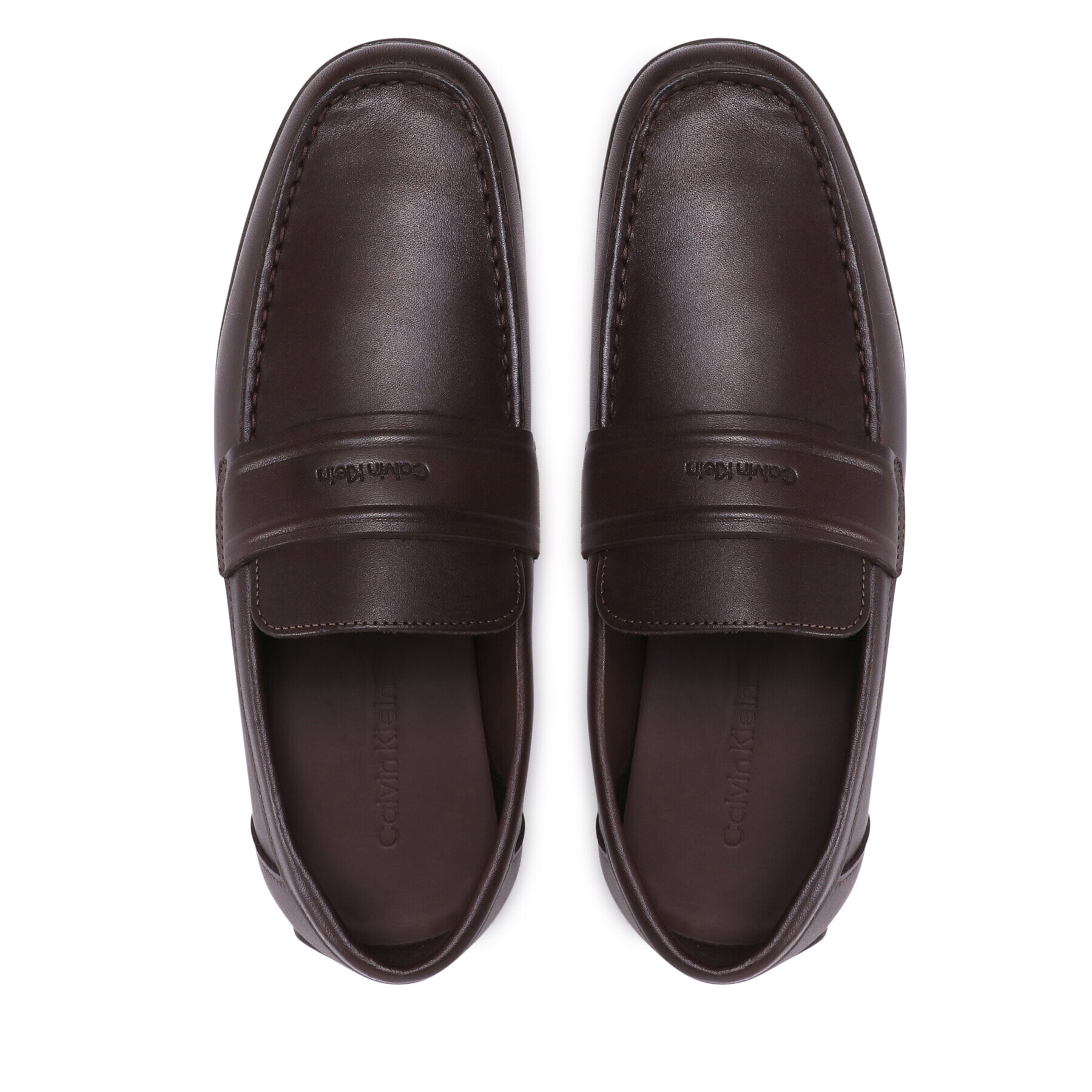 Calvin Klein Мокасини Driver High Freq Lth HM0HM00969 Кафяв - Pepit.bg