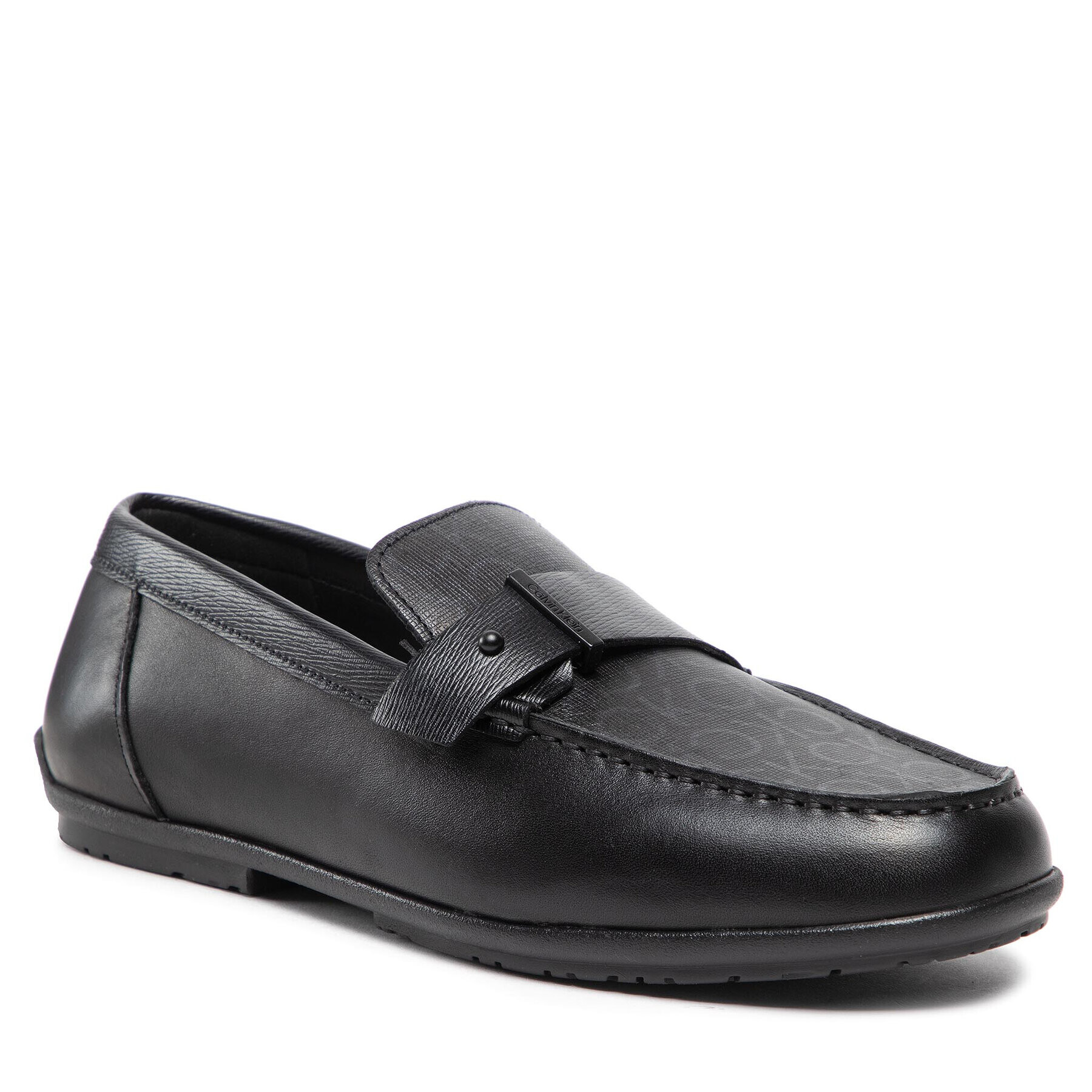 Calvin Klein Мокасини Driver Pin Colse Mono HM0HM00819 Черен - Pepit.bg