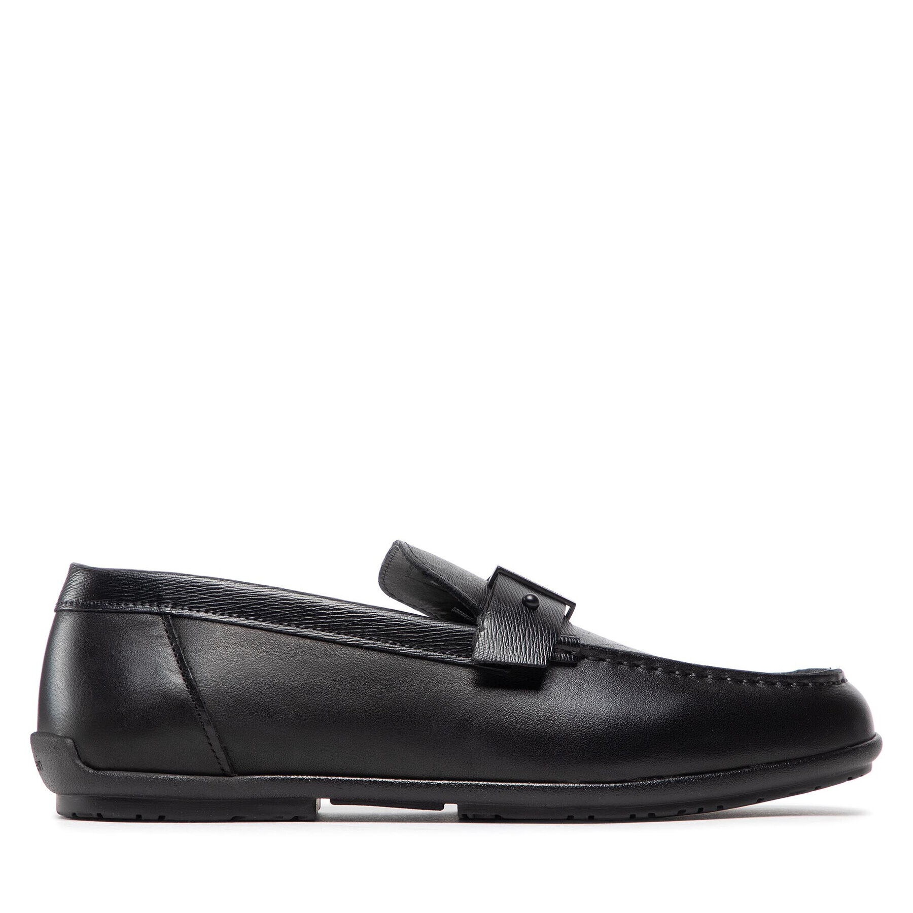 Calvin Klein Мокасини Driver Pin Colse Mono HM0HM00819 Черен - Pepit.bg