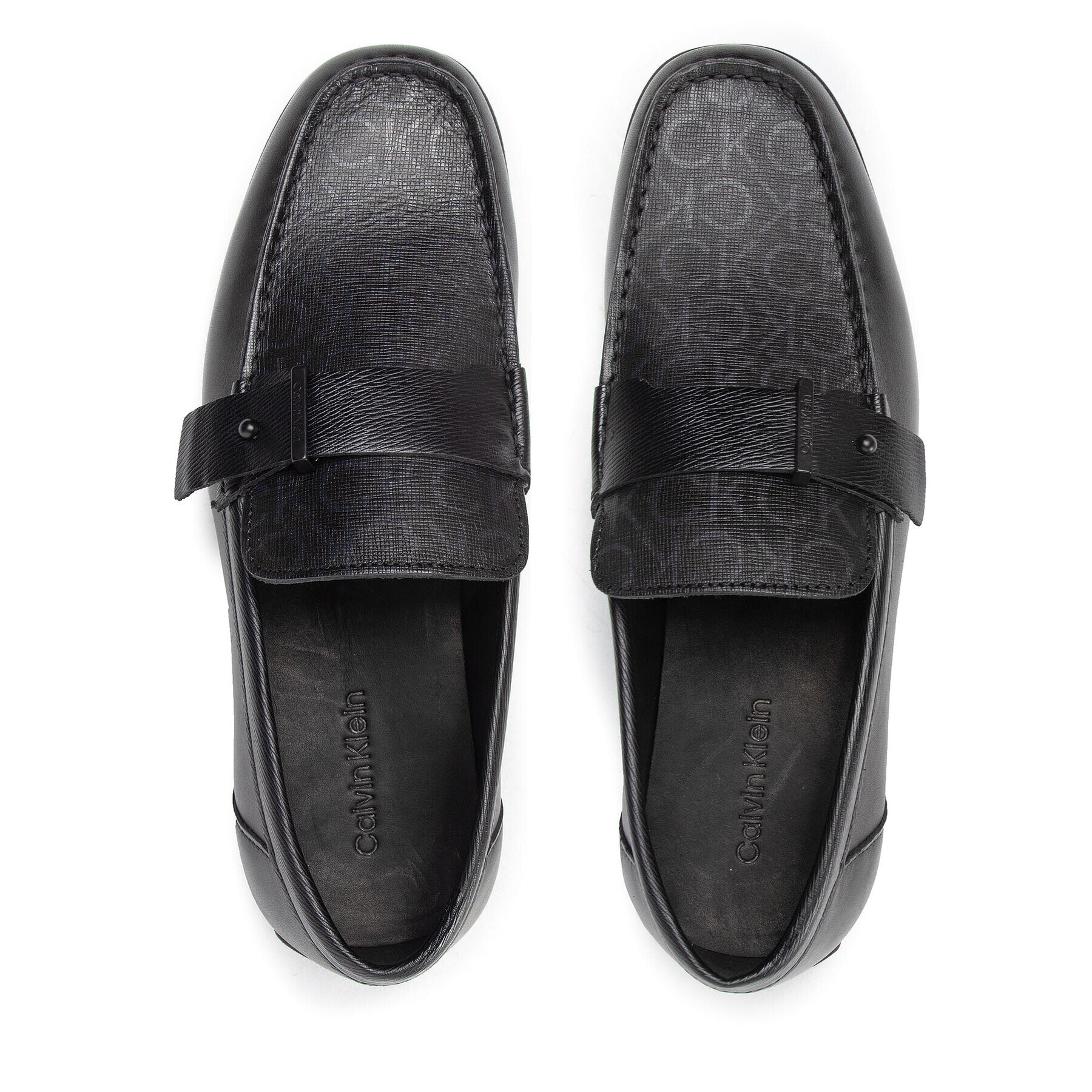 Calvin Klein Мокасини Driver Pin Colse Mono HM0HM00819 Черен - Pepit.bg
