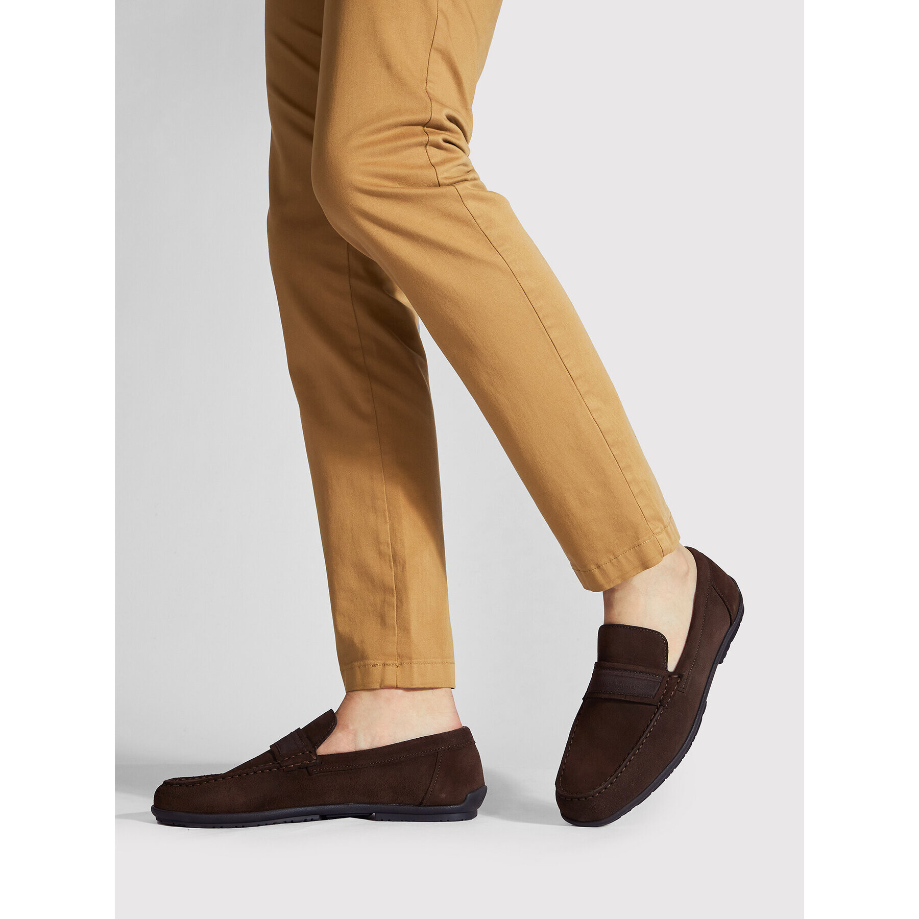 Calvin Klein Мокасини Driver Web Strap HM0HM00630 Кафяв - Pepit.bg