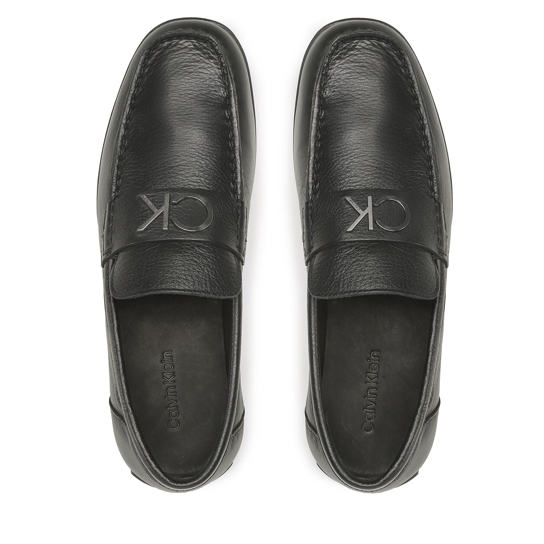 Calvin Klein Мокасини Driving Shoe Bold Logo HM0HM00891 Черен - Pepit.bg