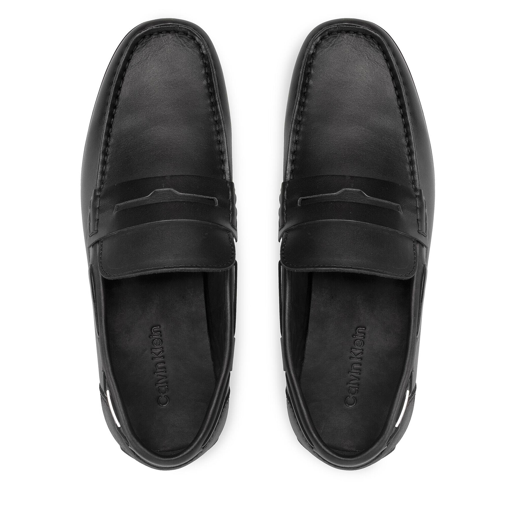 Calvin Klein Мокасини Logo Hw Driver HM0HM00654 Черен - Pepit.bg
