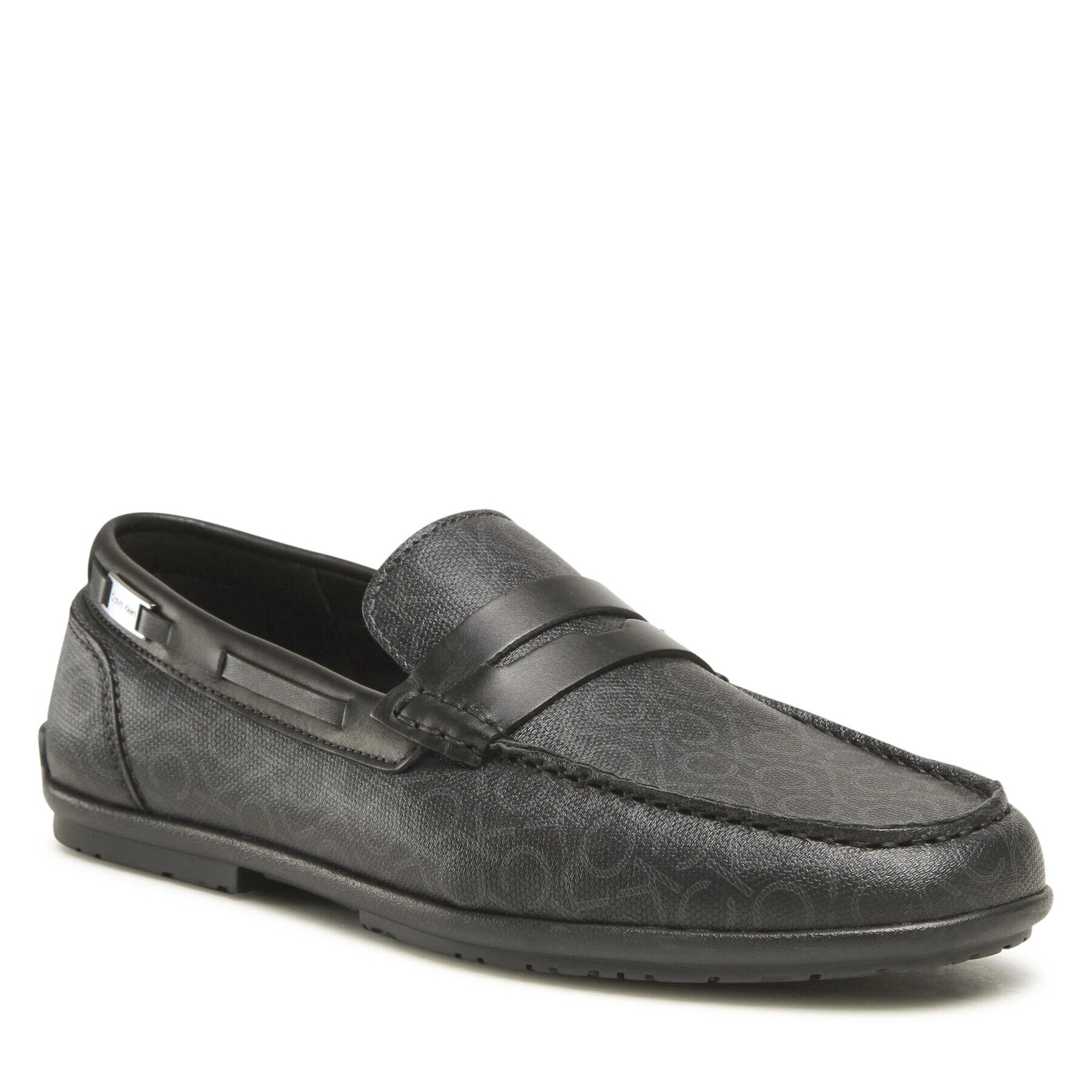 Calvin Klein Мокасини Logo Hw Driver Mono HM0HM00843 Черен - Pepit.bg