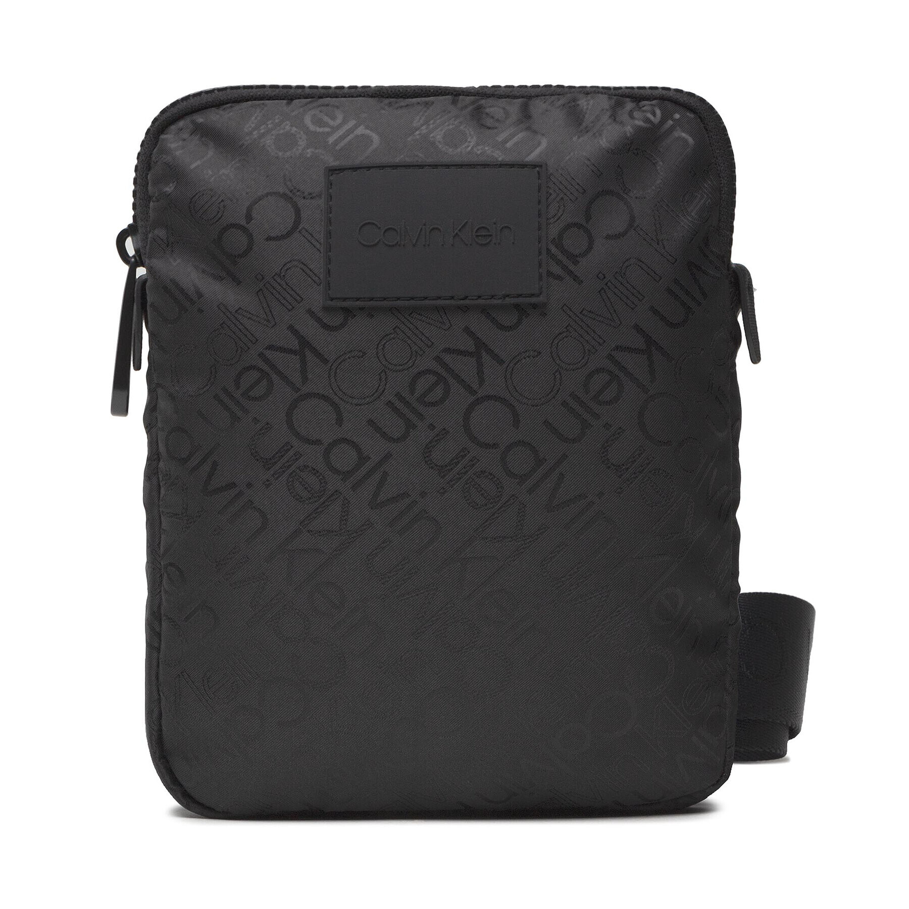 Calvin Klein Мъжка чантичка Ck Code Flatpack S Jacquard K50K508172 Черен - Pepit.bg