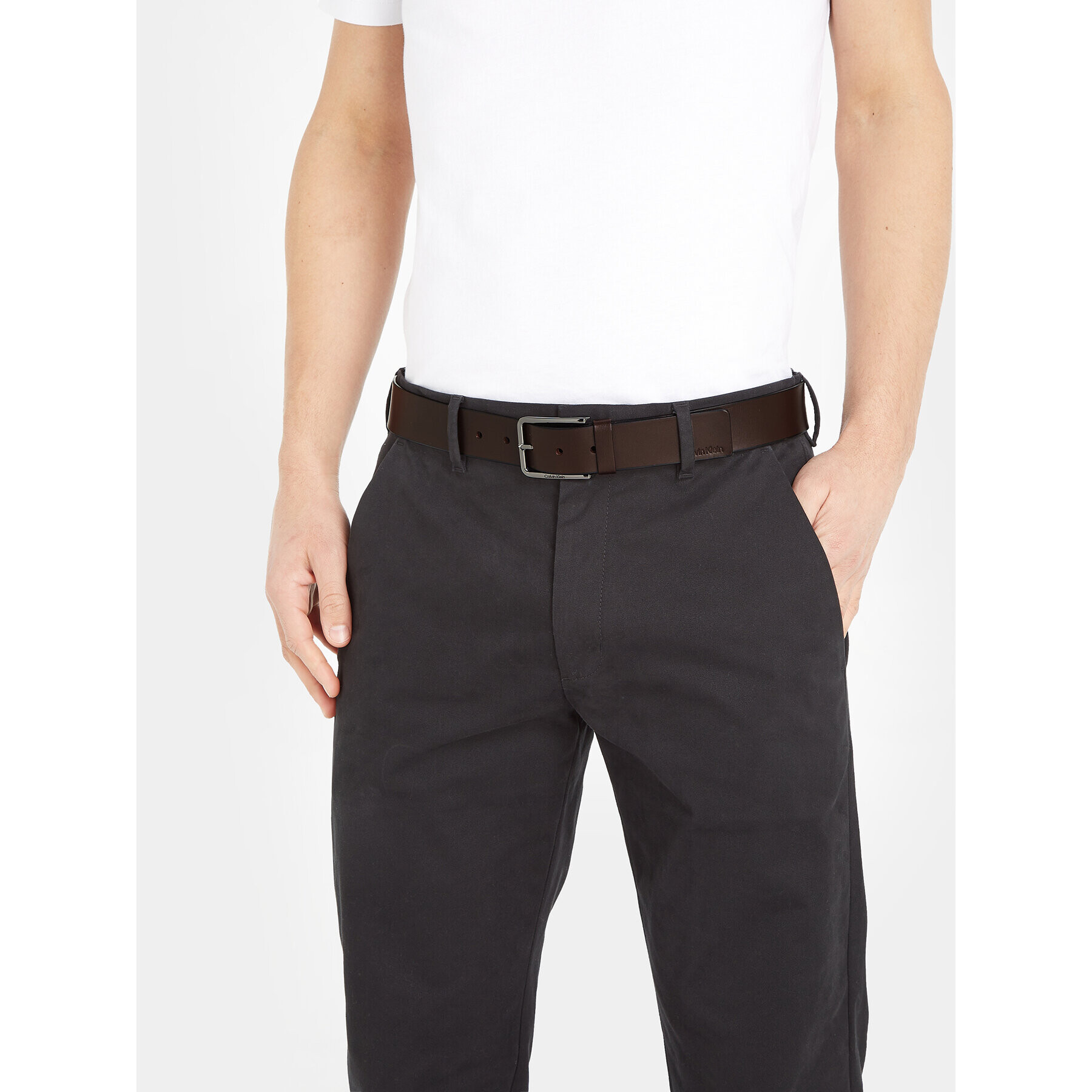 Calvin Klein Мъжки колан Warmth K50K510637 Кафяв - Pepit.bg