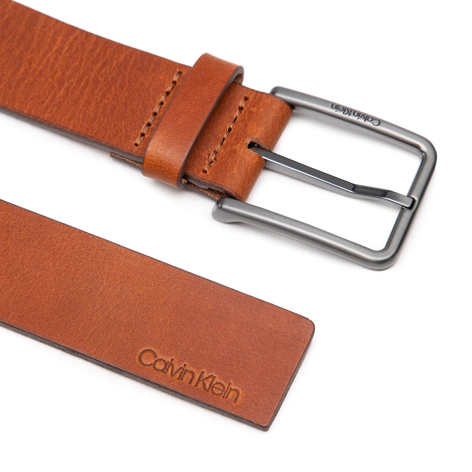 Calvin Klein Мъжки колан Warmth Oiled Grain 35Mm K50K509654 Кафяв - Pepit.bg