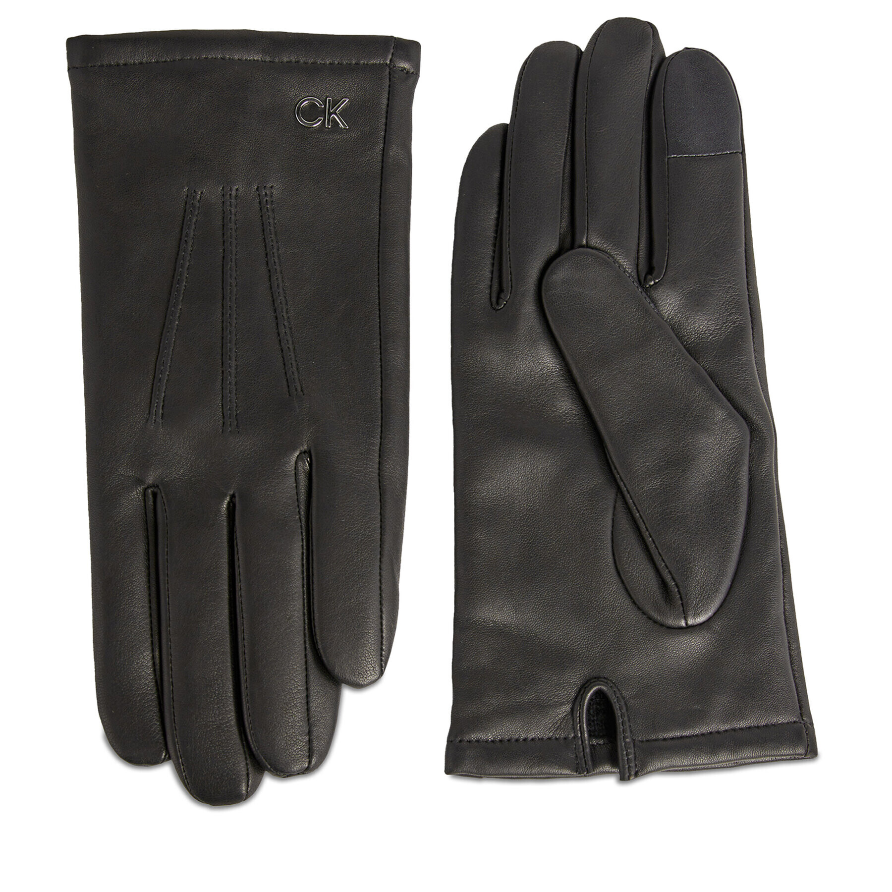 Calvin Klein Мъжки ръкавици Gs Ck Metal Gloves Leather W/Box K50K511020 Черен - Pepit.bg