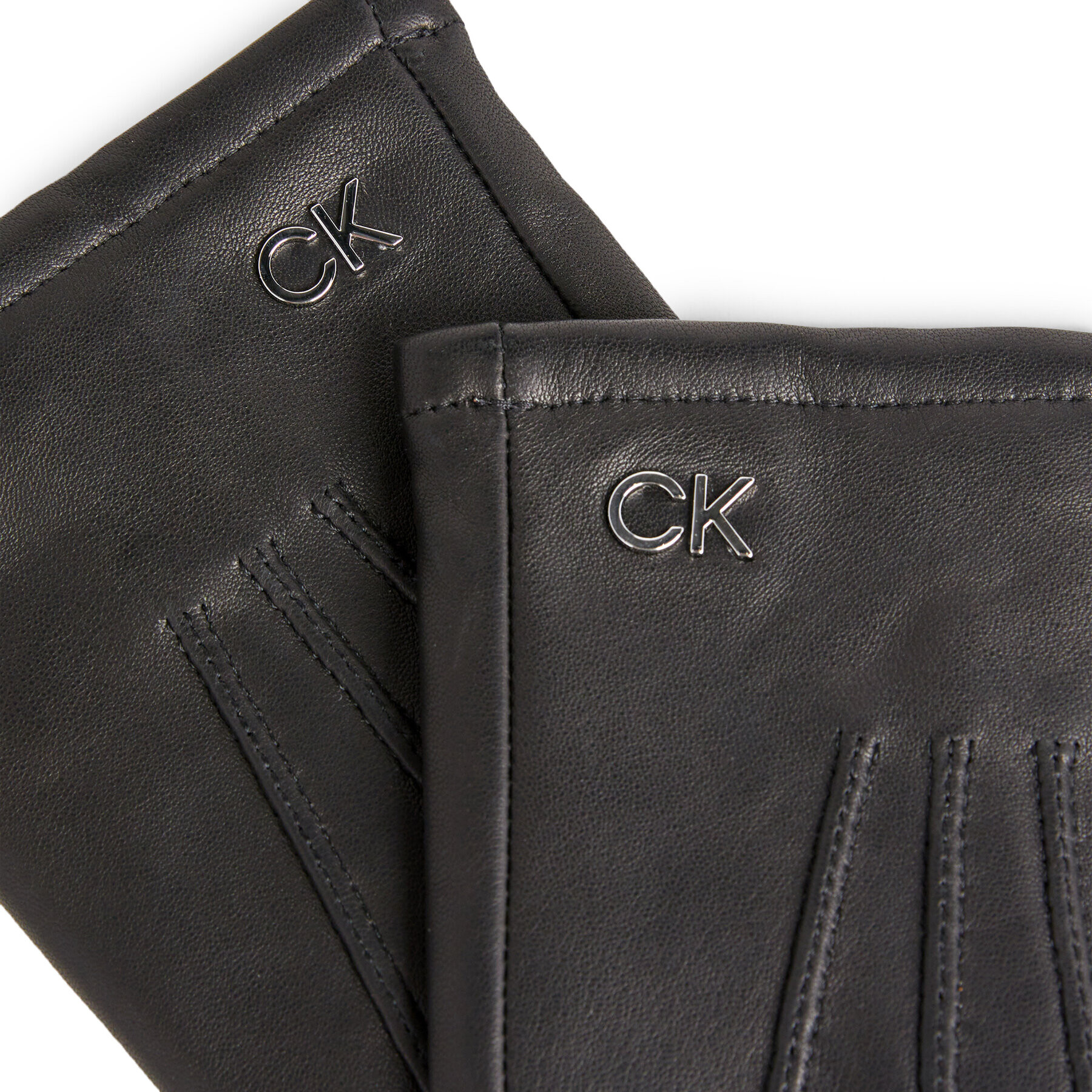 Calvin Klein Мъжки ръкавици Gs Ck Metal Gloves Leather W/Box K50K511020 Черен - Pepit.bg