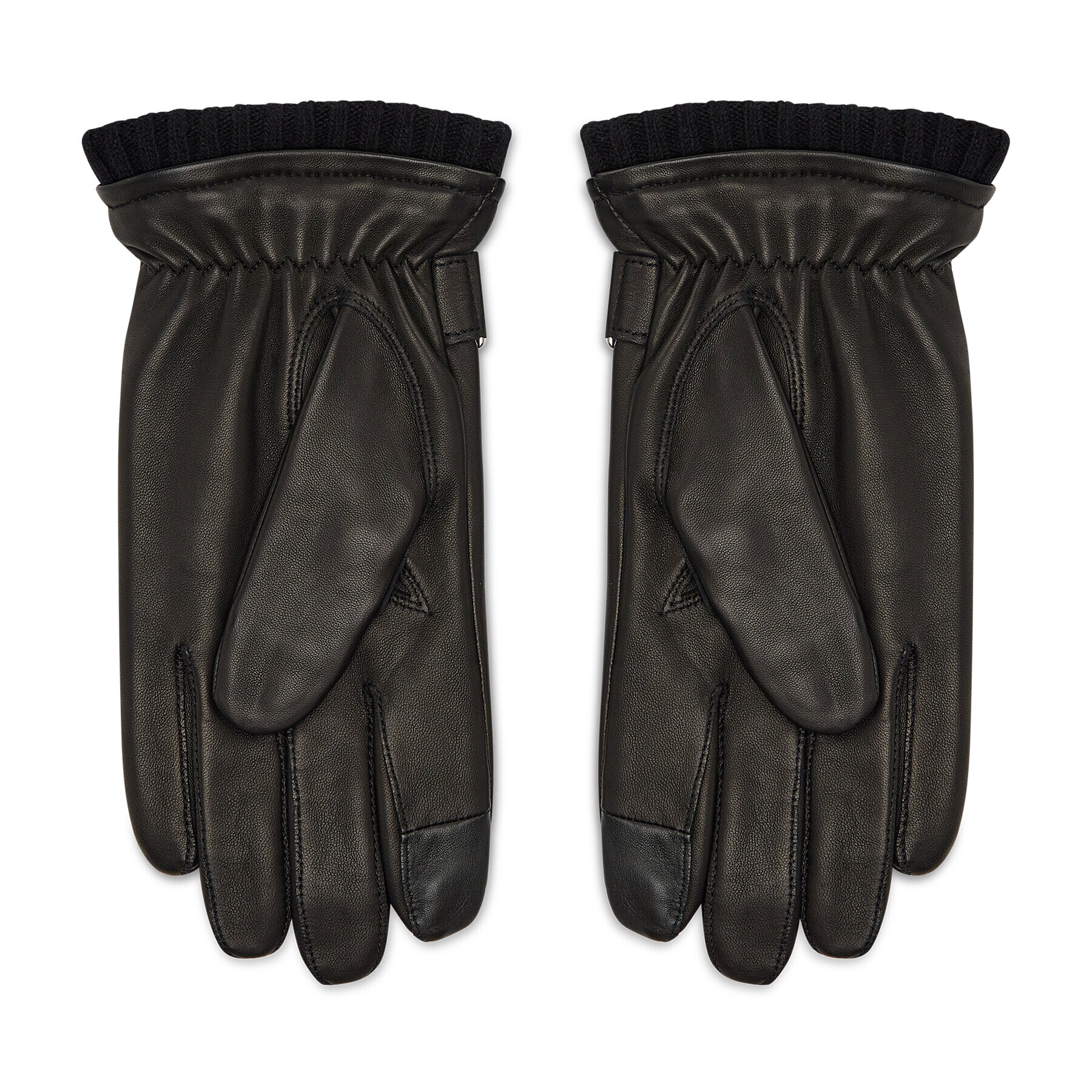 Calvin Klein Мъжки ръкавици Leather Rivet Gloves K50K507425 Черен - Pepit.bg