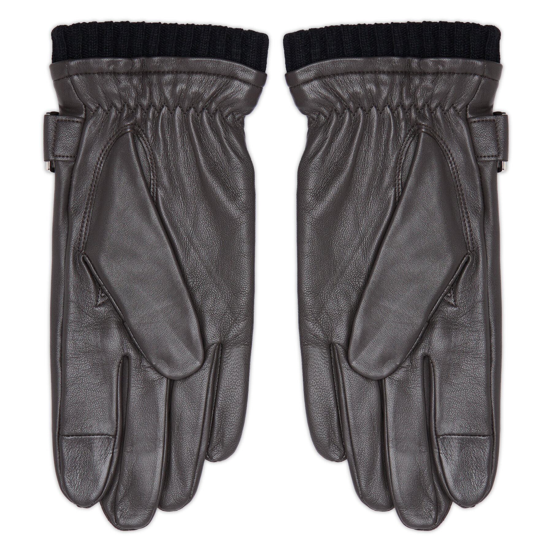 Calvin Klein Мъжки ръкавици Leather Rivet Gloves K50K507425 Кафяв - Pepit.bg