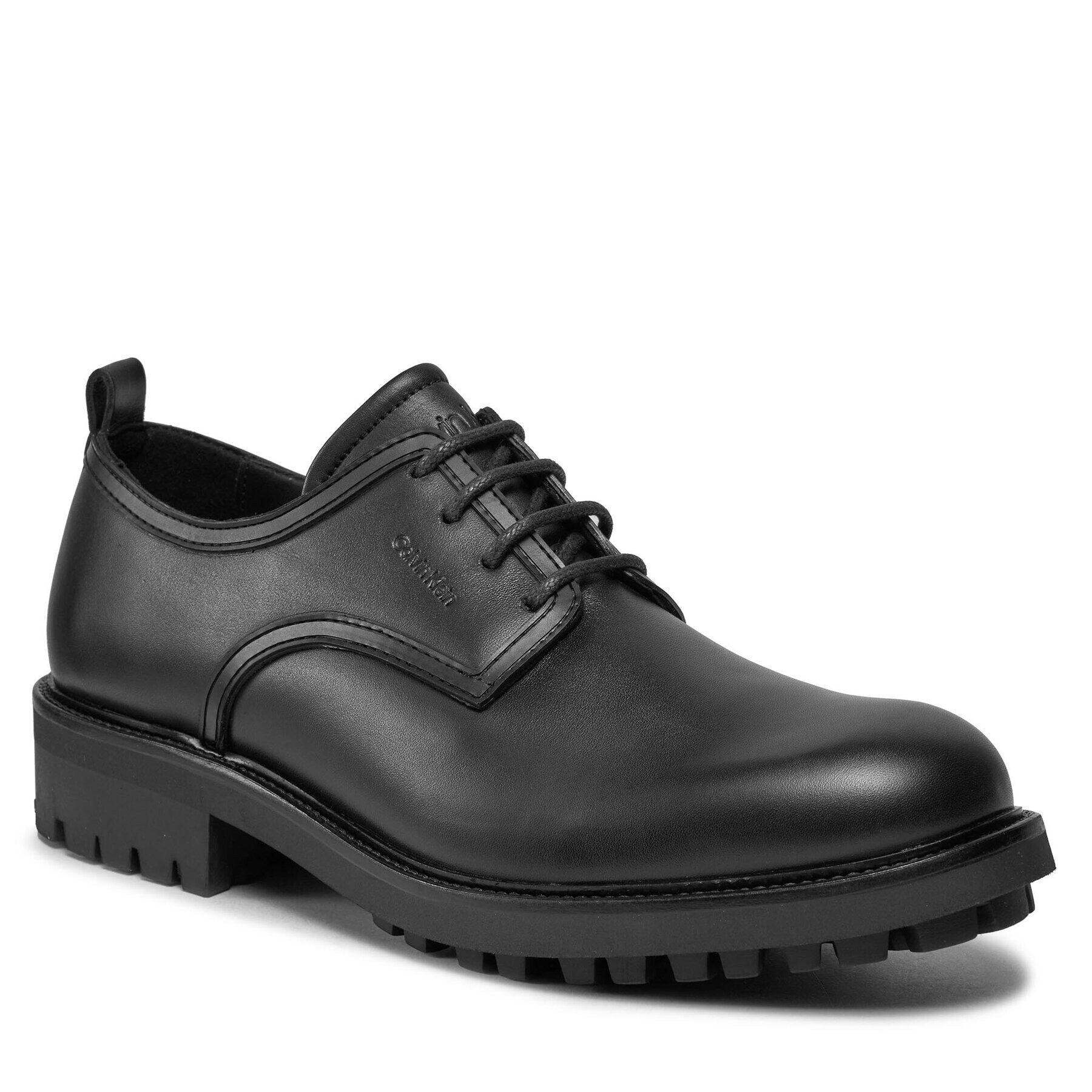 Calvin Klein Обувки Derby Mix HM0HM01354 Черен - Pepit.bg