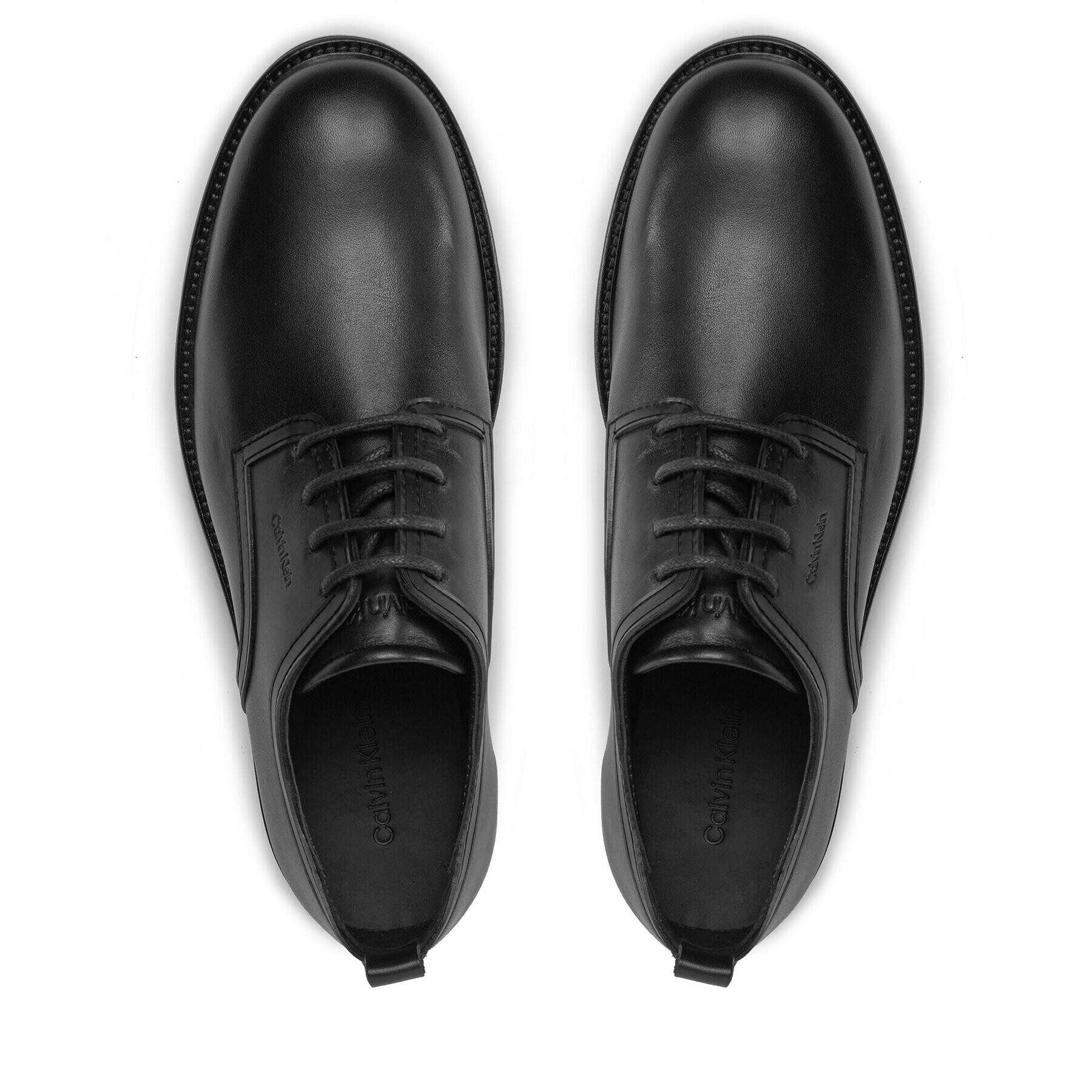Calvin Klein Обувки Derby Mix HM0HM01354 Черен - Pepit.bg