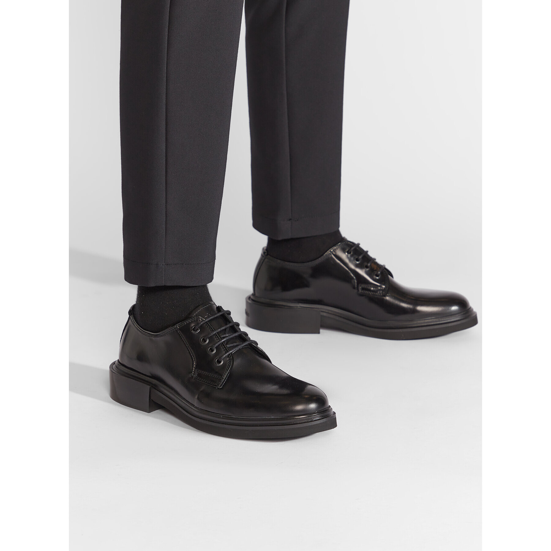 Calvin Klein Обувки Lace Up Derby HM0HM00657 Черен - Pepit.bg
