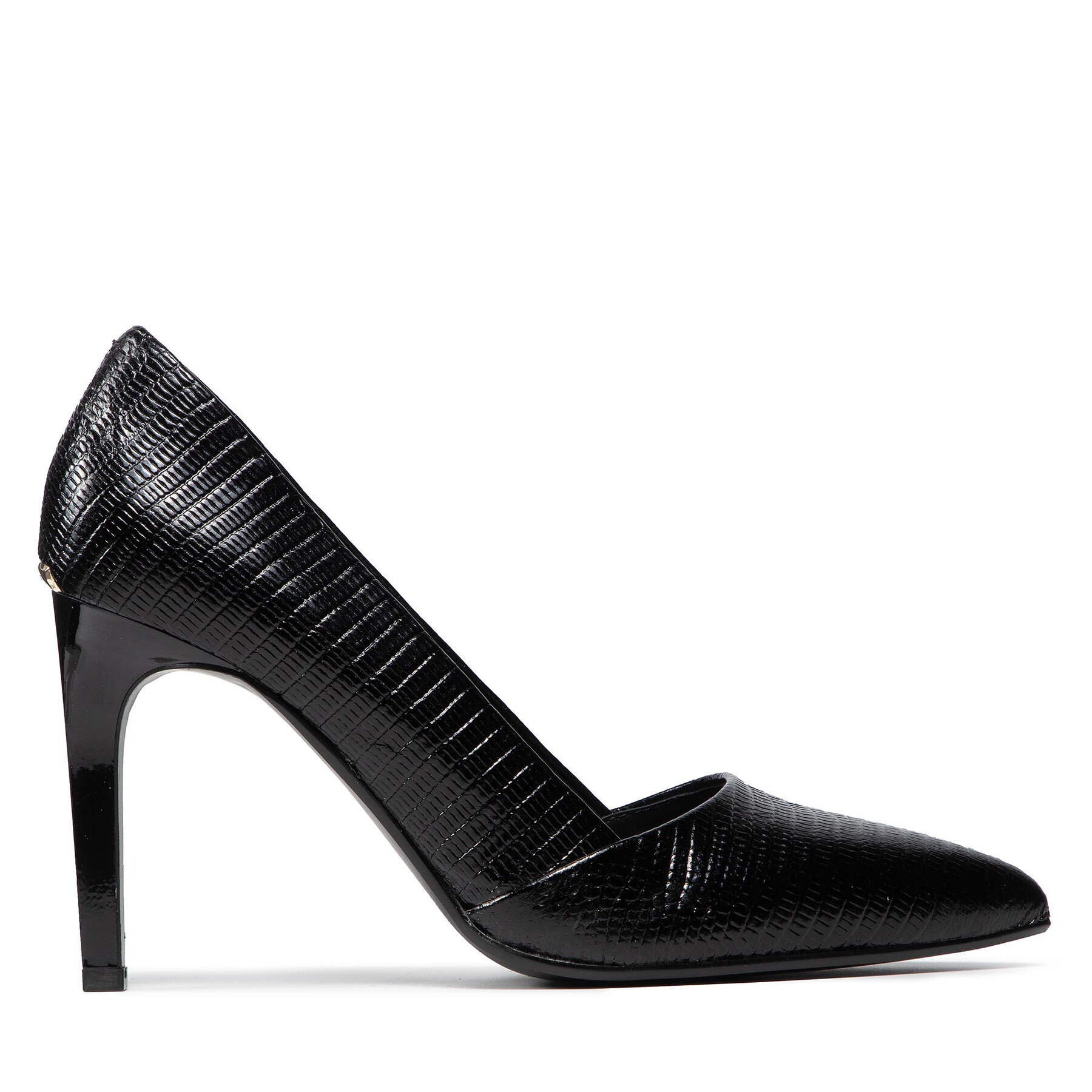 Calvin Klein Обувки на ток Essential Pump 90 Lzrd HW0HW00651 Черен - Pepit.bg