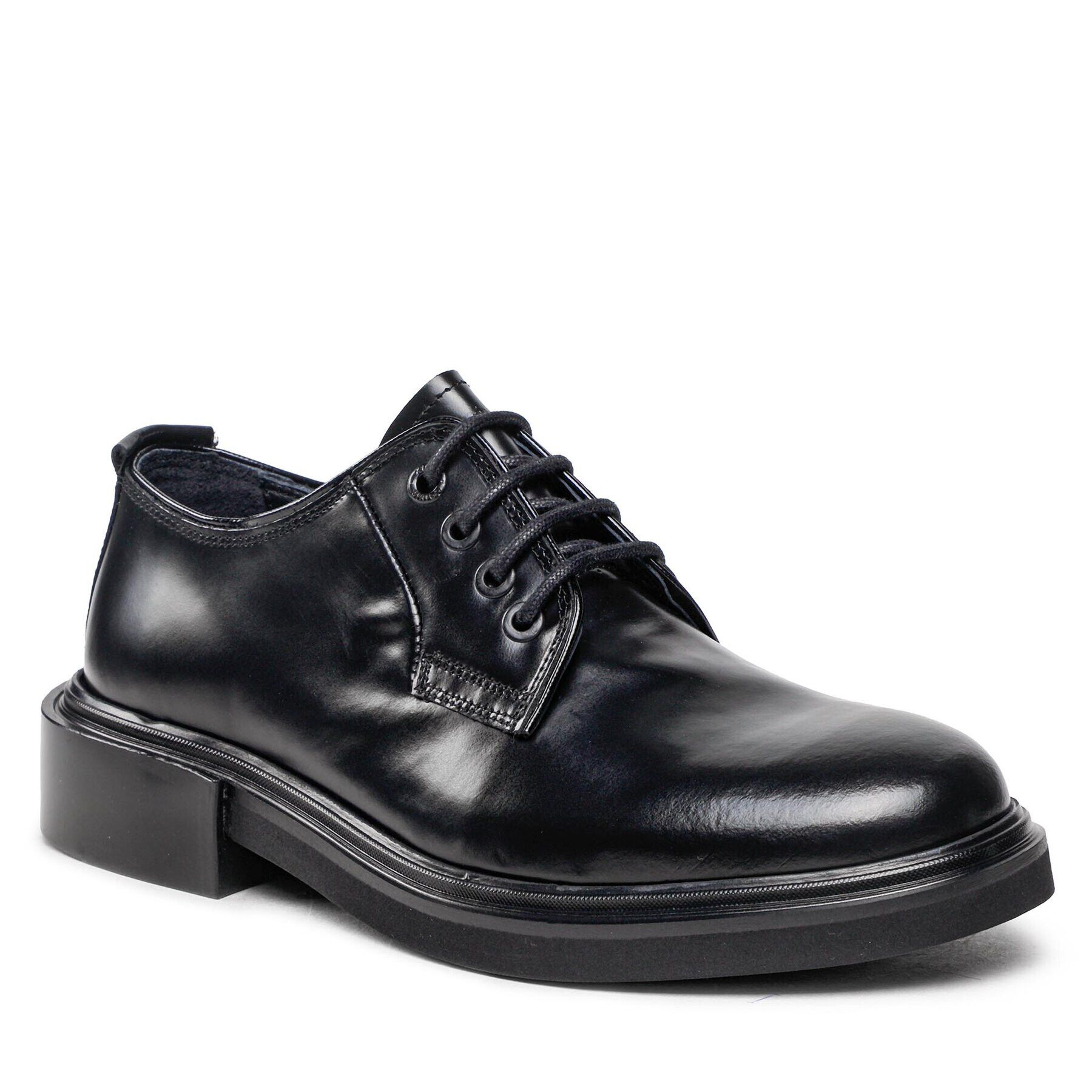 Calvin Klein Обувки Postman Derby HM0HM01244 Черен - Pepit.bg