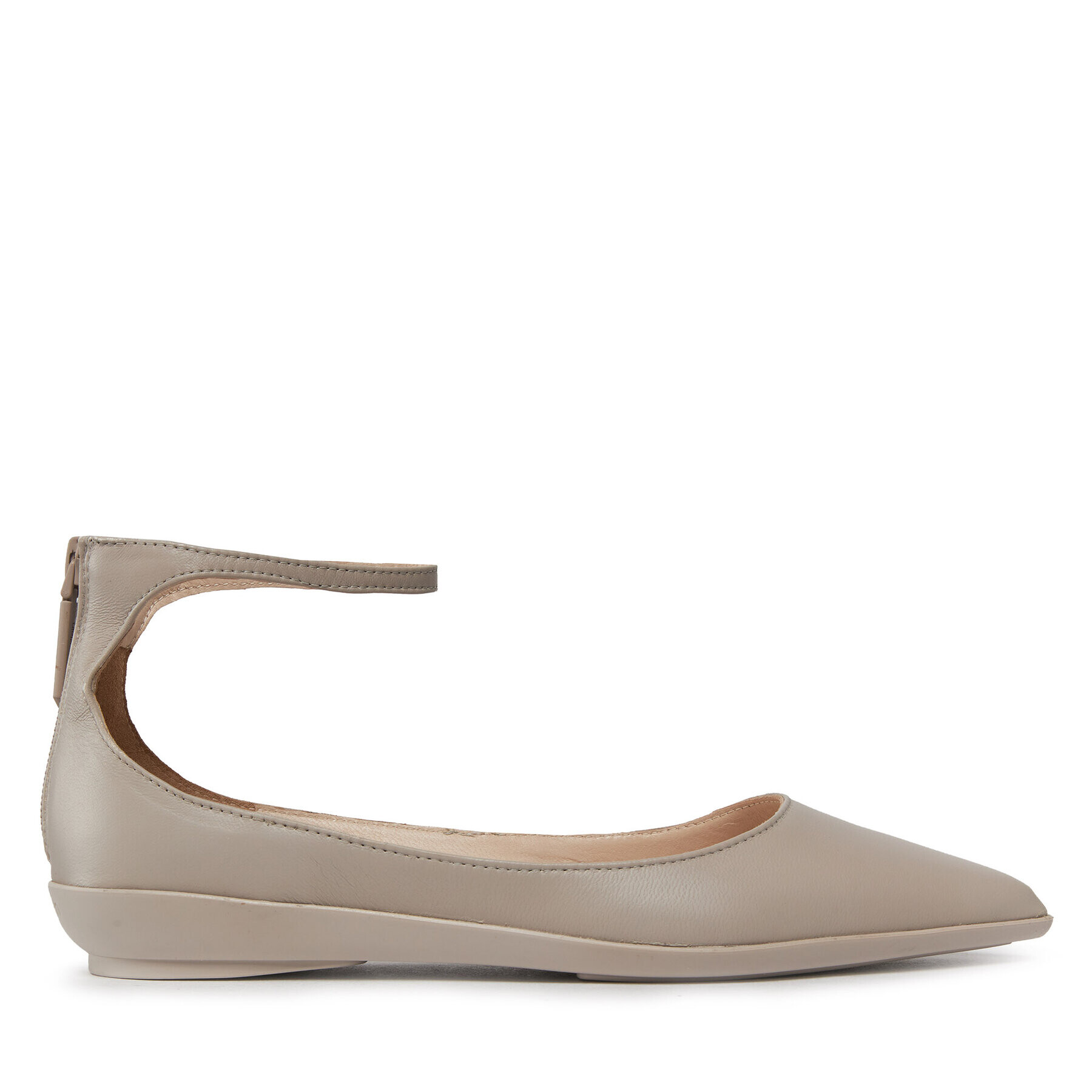 Calvin Klein Обувки Wrapped Ankle Strap Ballerina HW0HW01840 Сив - Pepit.bg