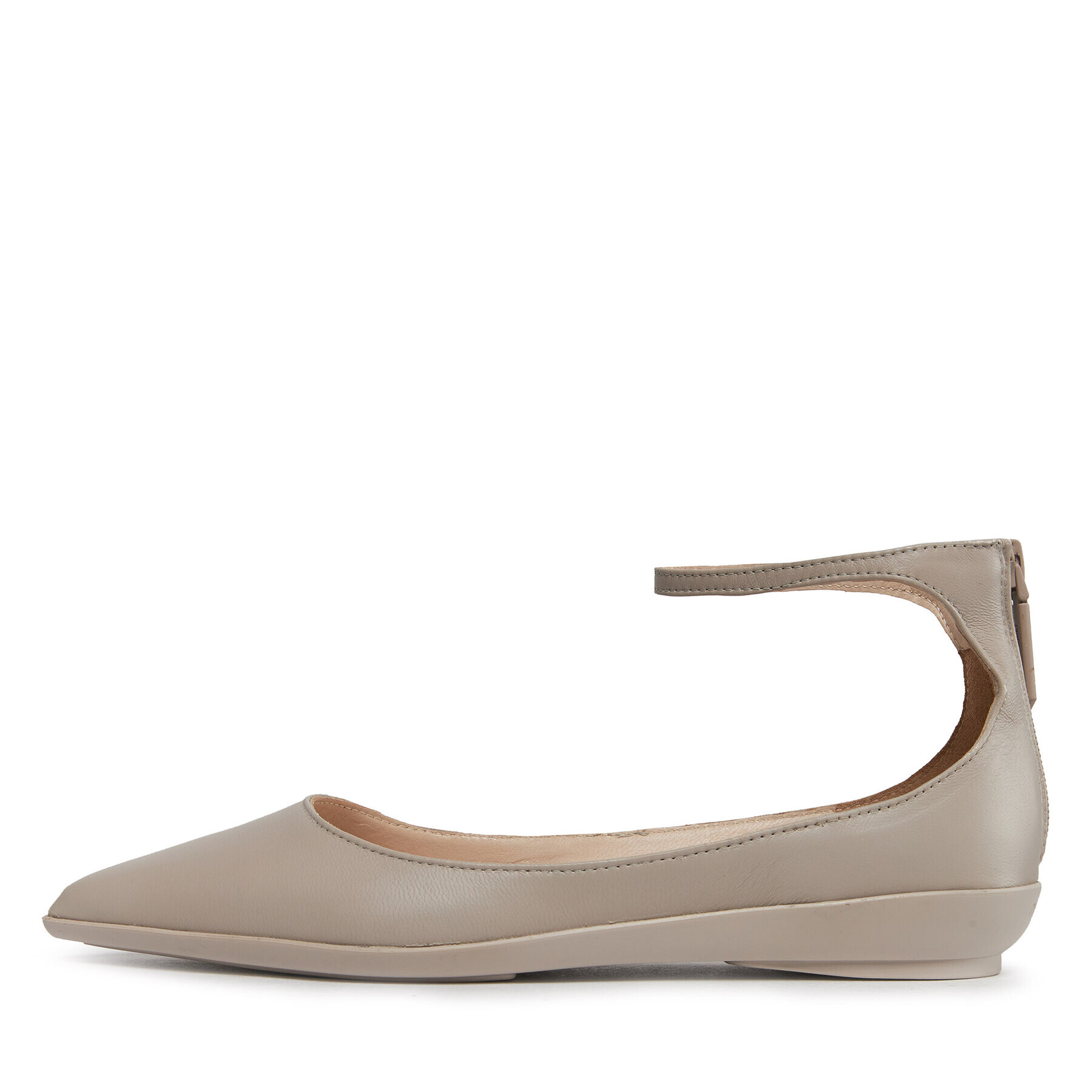 Calvin Klein Обувки Wrapped Ankle Strap Ballerina HW0HW01840 Сив - Pepit.bg