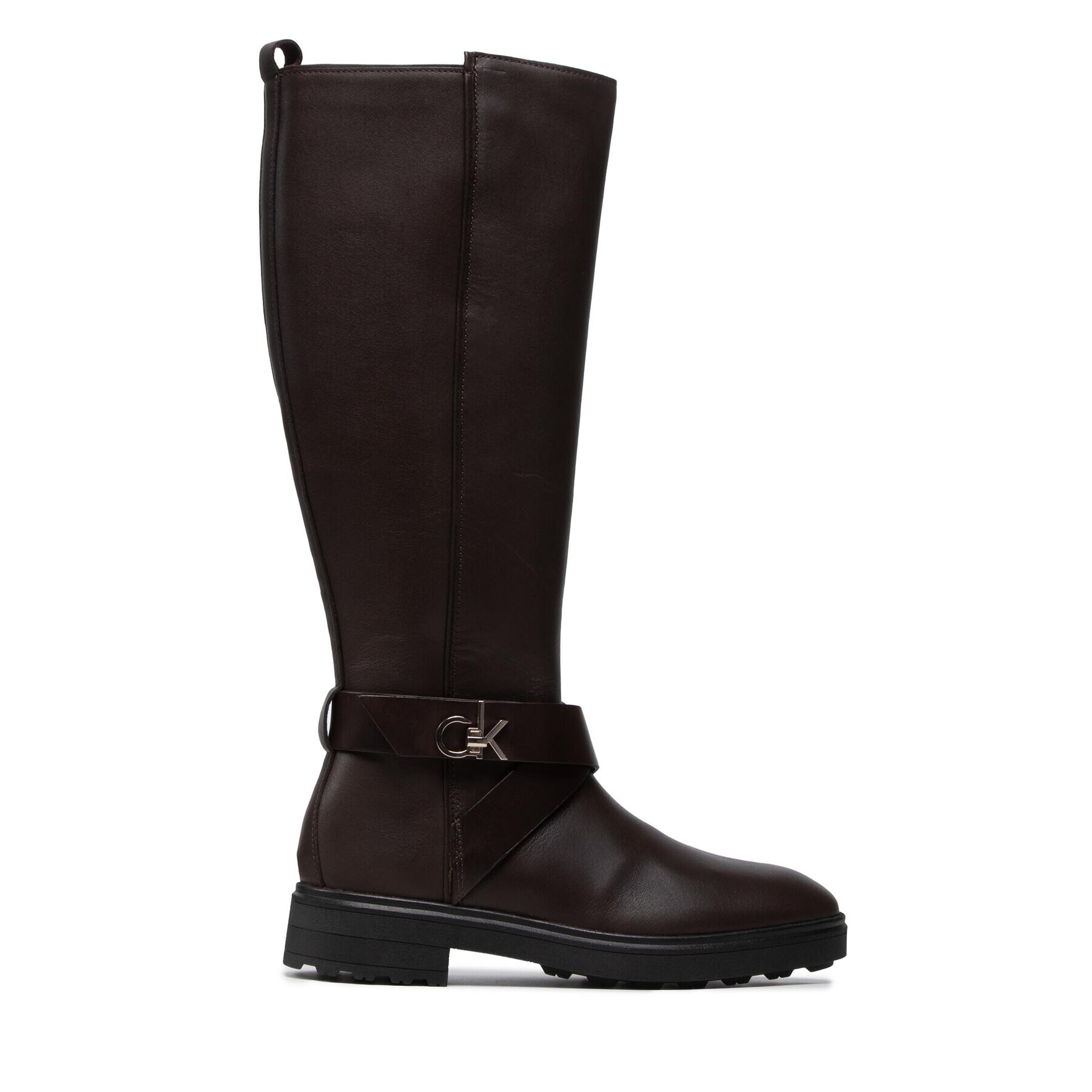 Calvin Klein Офицерки Knee Boot 20 W/Hdw HW0HW00607 Кафяв - Pepit.bg