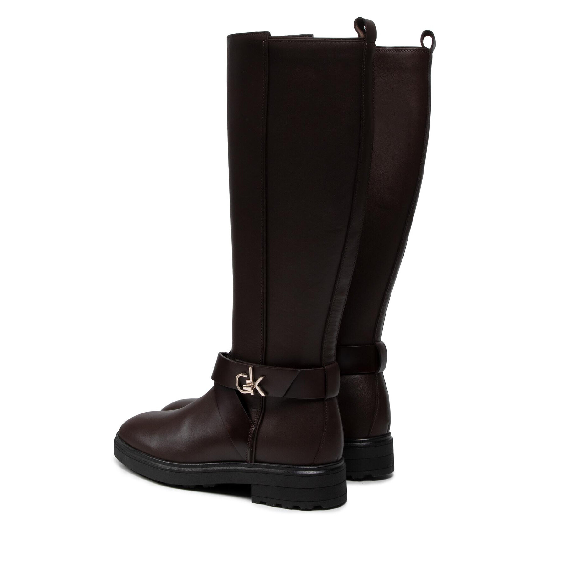 Calvin Klein Офицерки Knee Boot 20 W/Hdw HW0HW00607 Кафяв - Pepit.bg