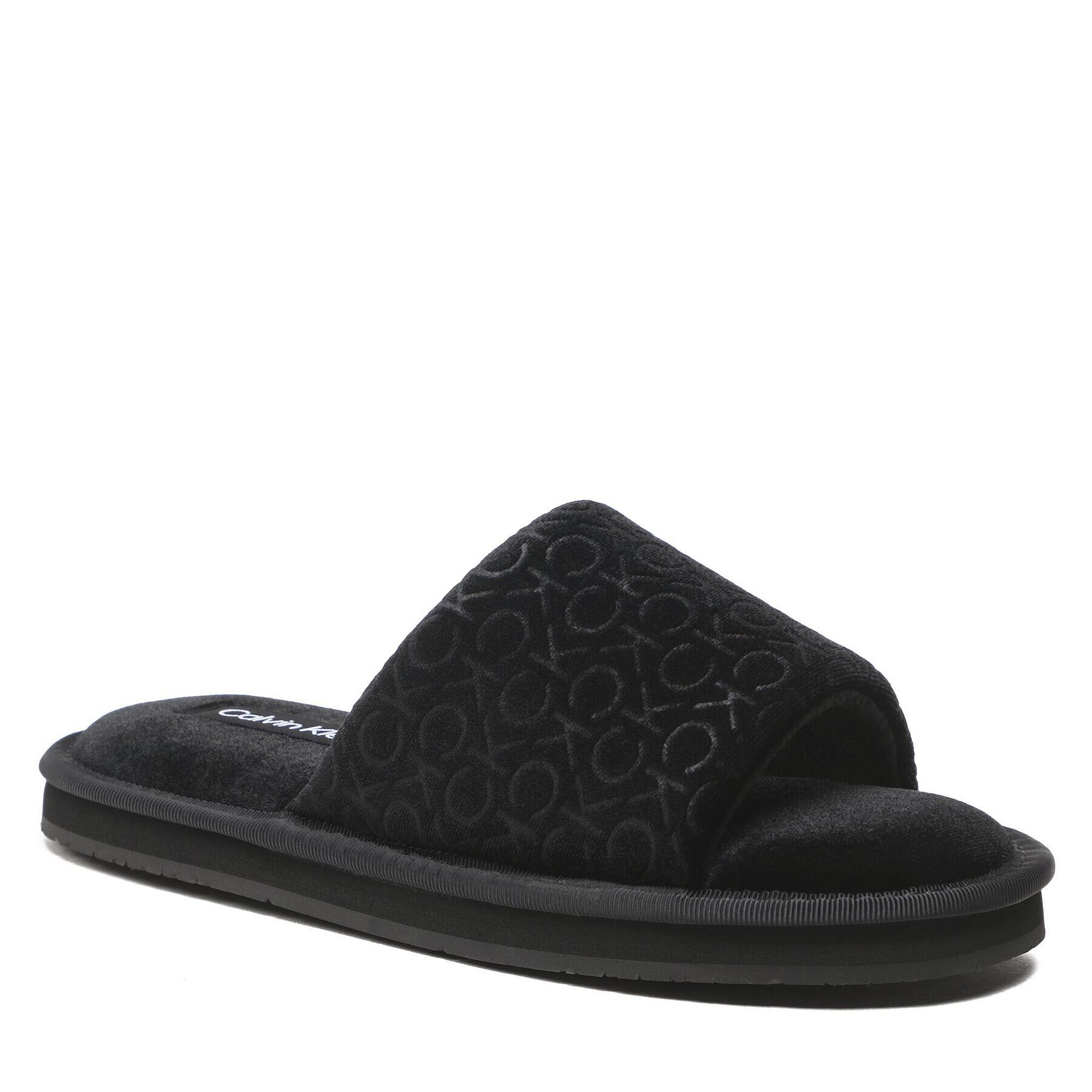 Calvin Klein Пантофи Slipper Flatform Sandal Vel HW0HW01540 Черен - Pepit.bg